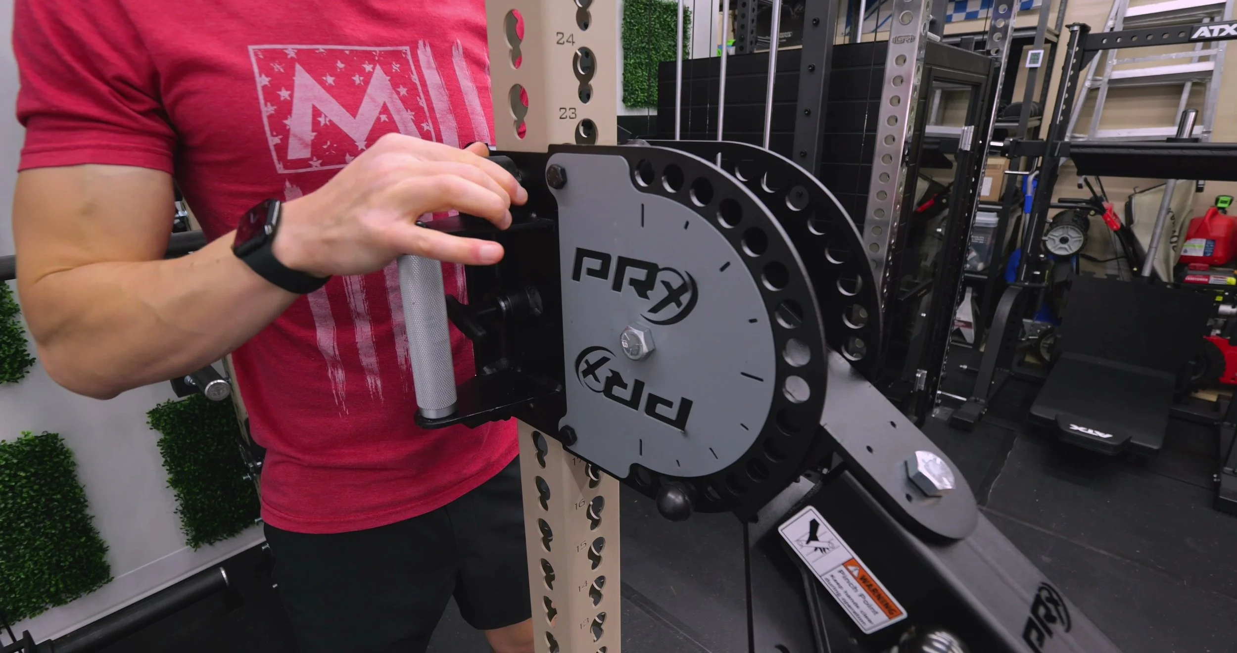 Roller system and knurled handles used to move PRx Halo Arms