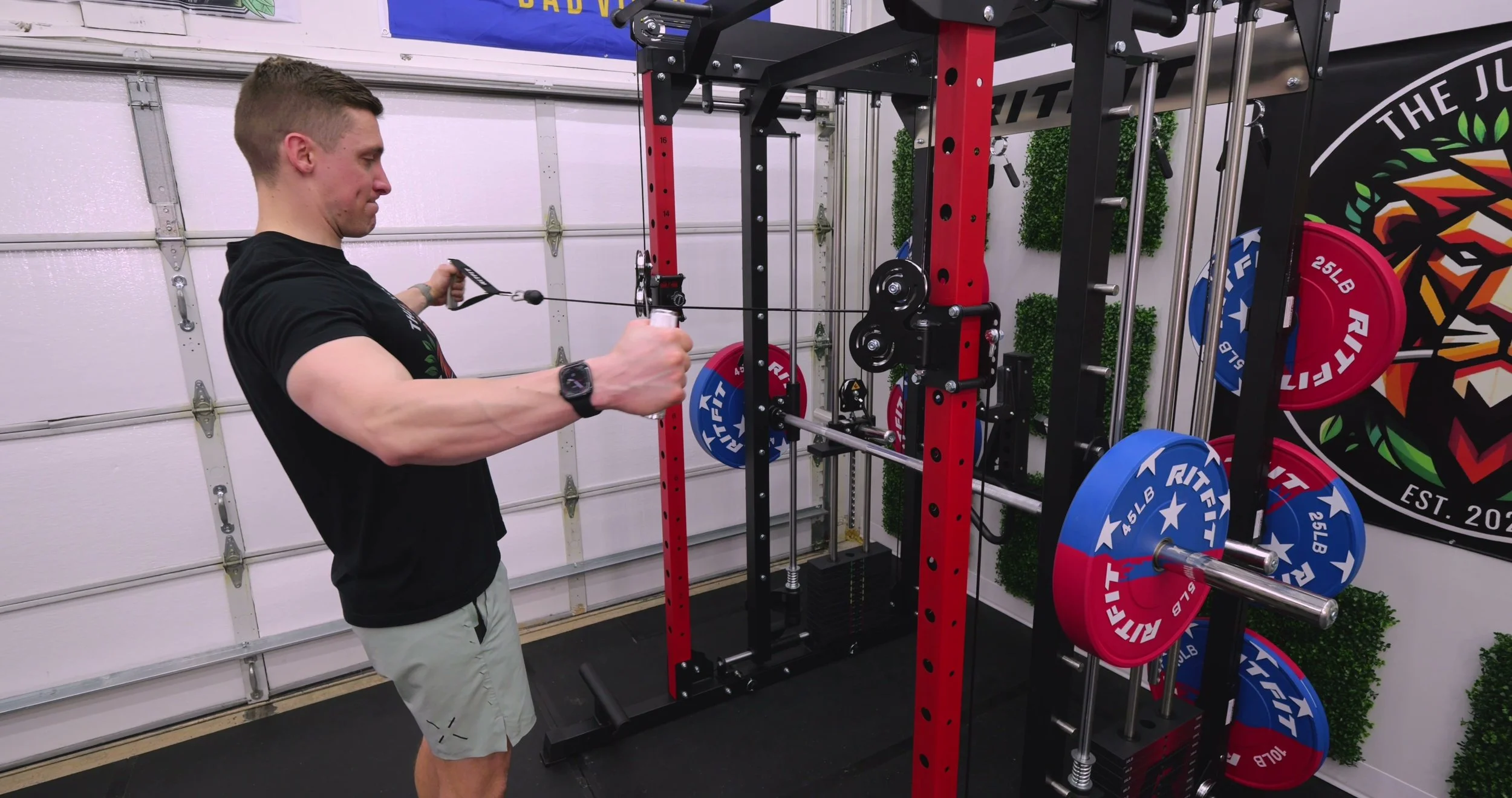 ritfit m2 pro 3d cable trolley and weight stack in use