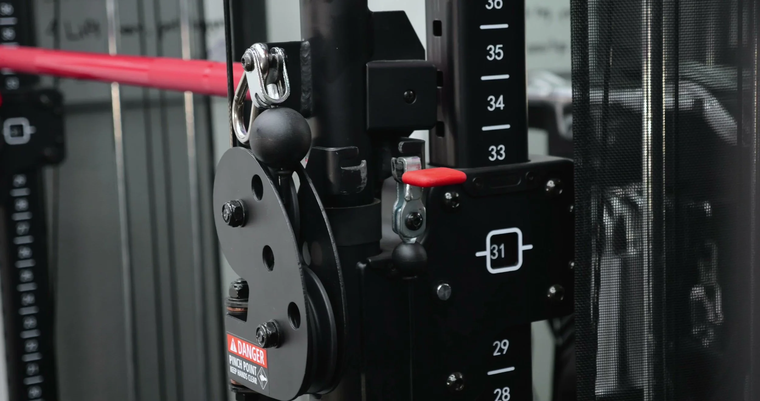 centr 3 functional trainer upright with multiple cable height positions