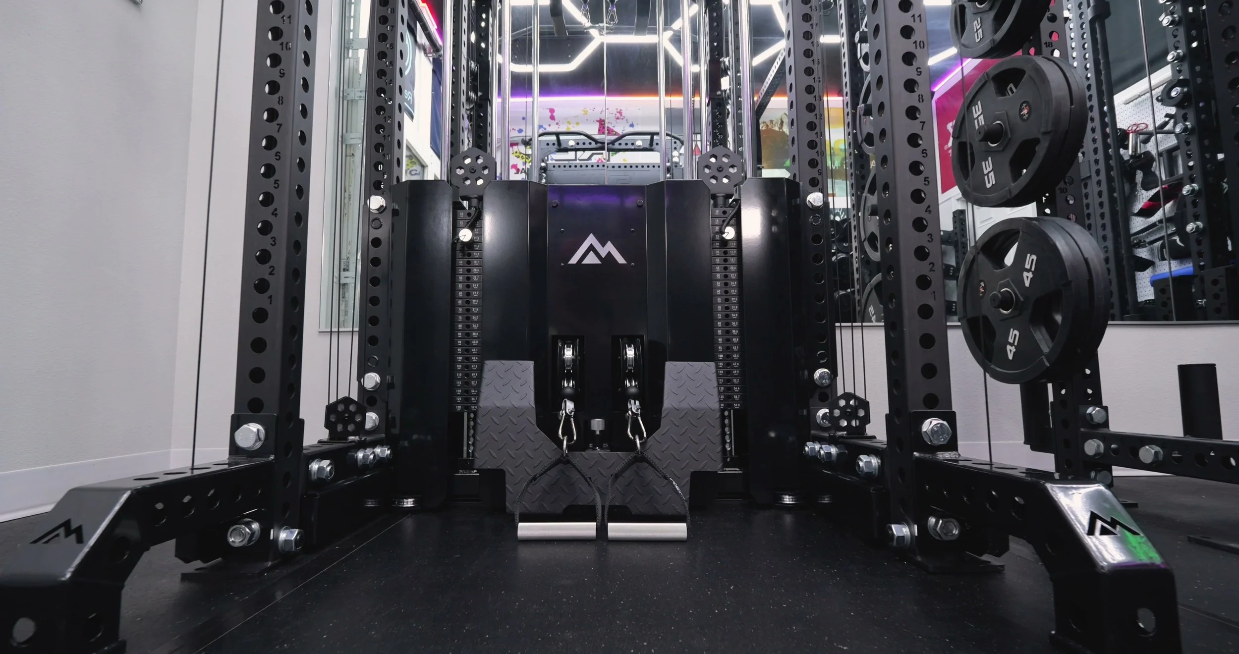 center lat pulldown and low row on rep ares 2.0