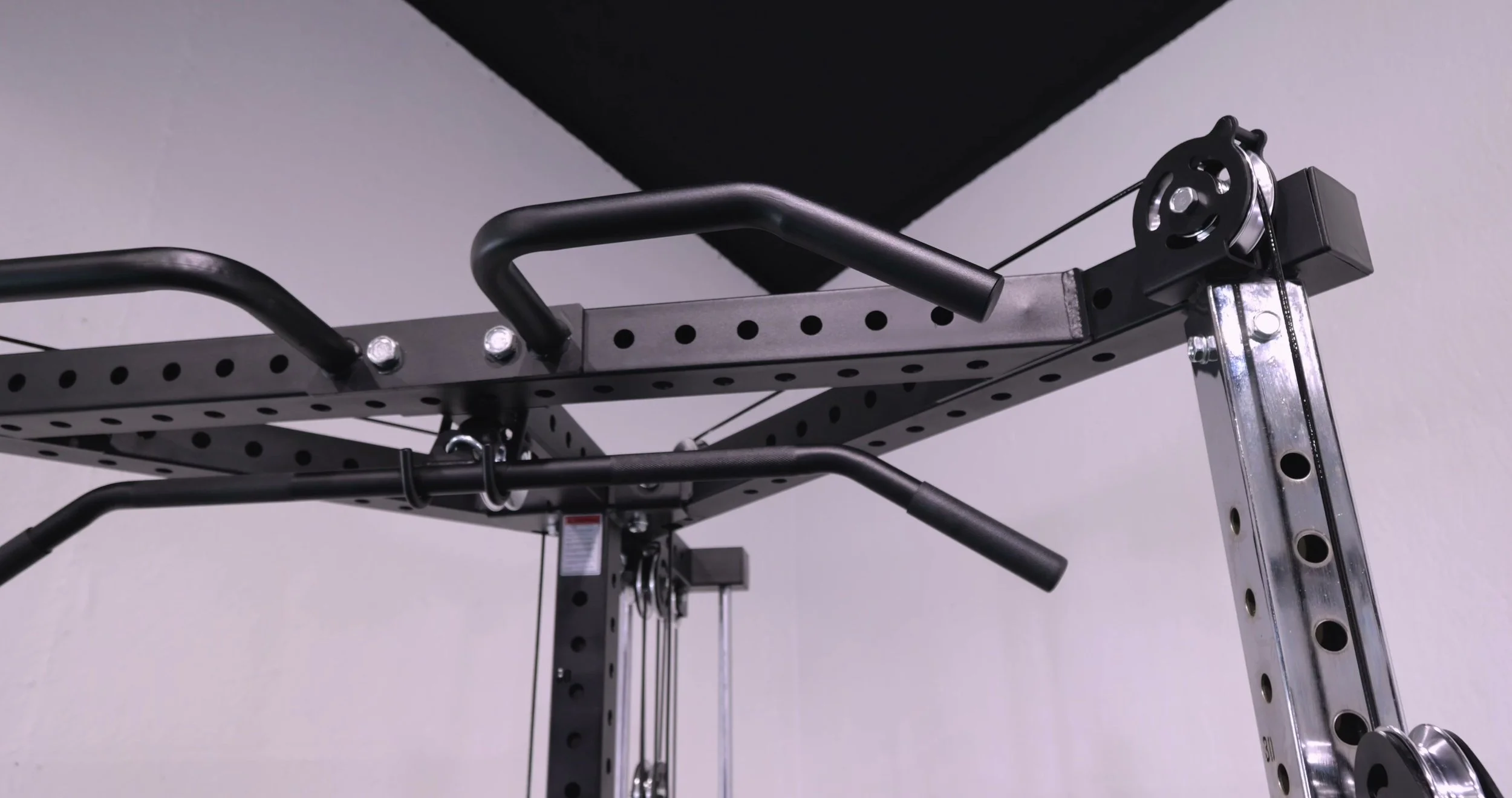 Bells of Steel All-in-One Trainer uprights set up for optional barbell rack accessories