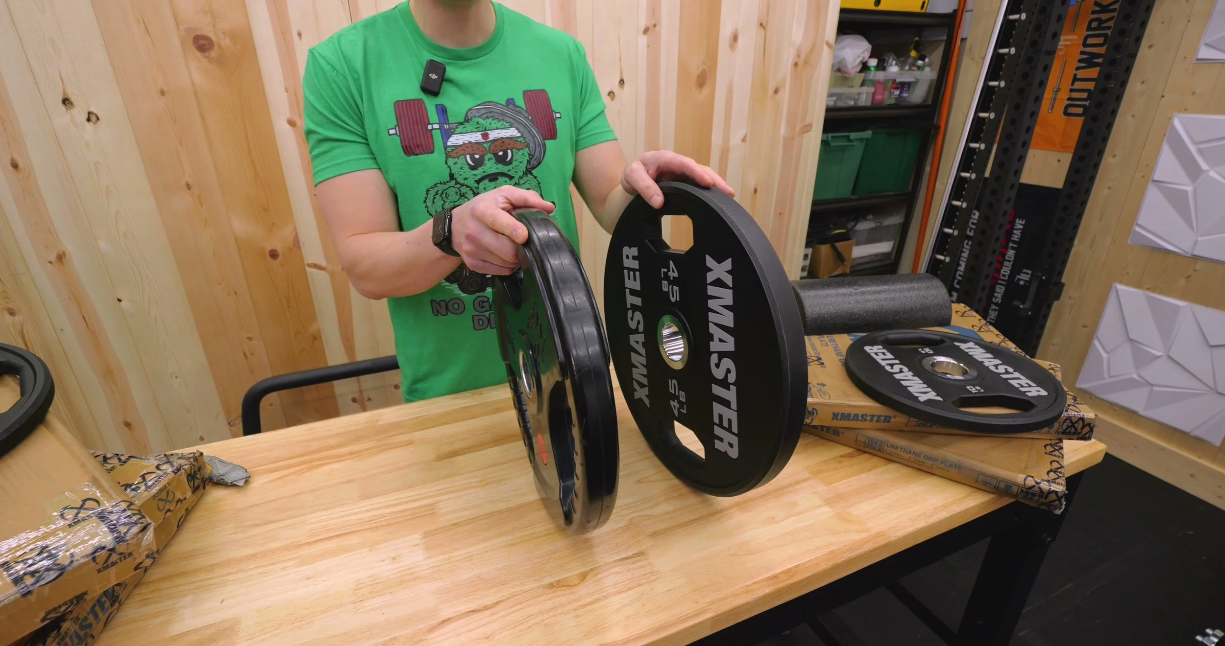 urethane vs rubber coated plate comparison side by side