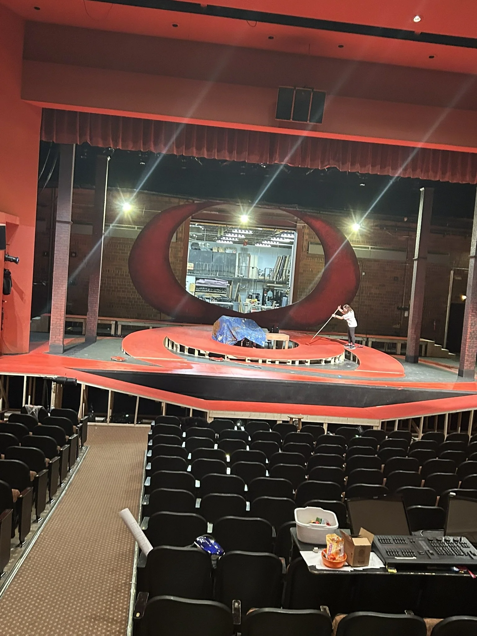 Floor painting progress photo