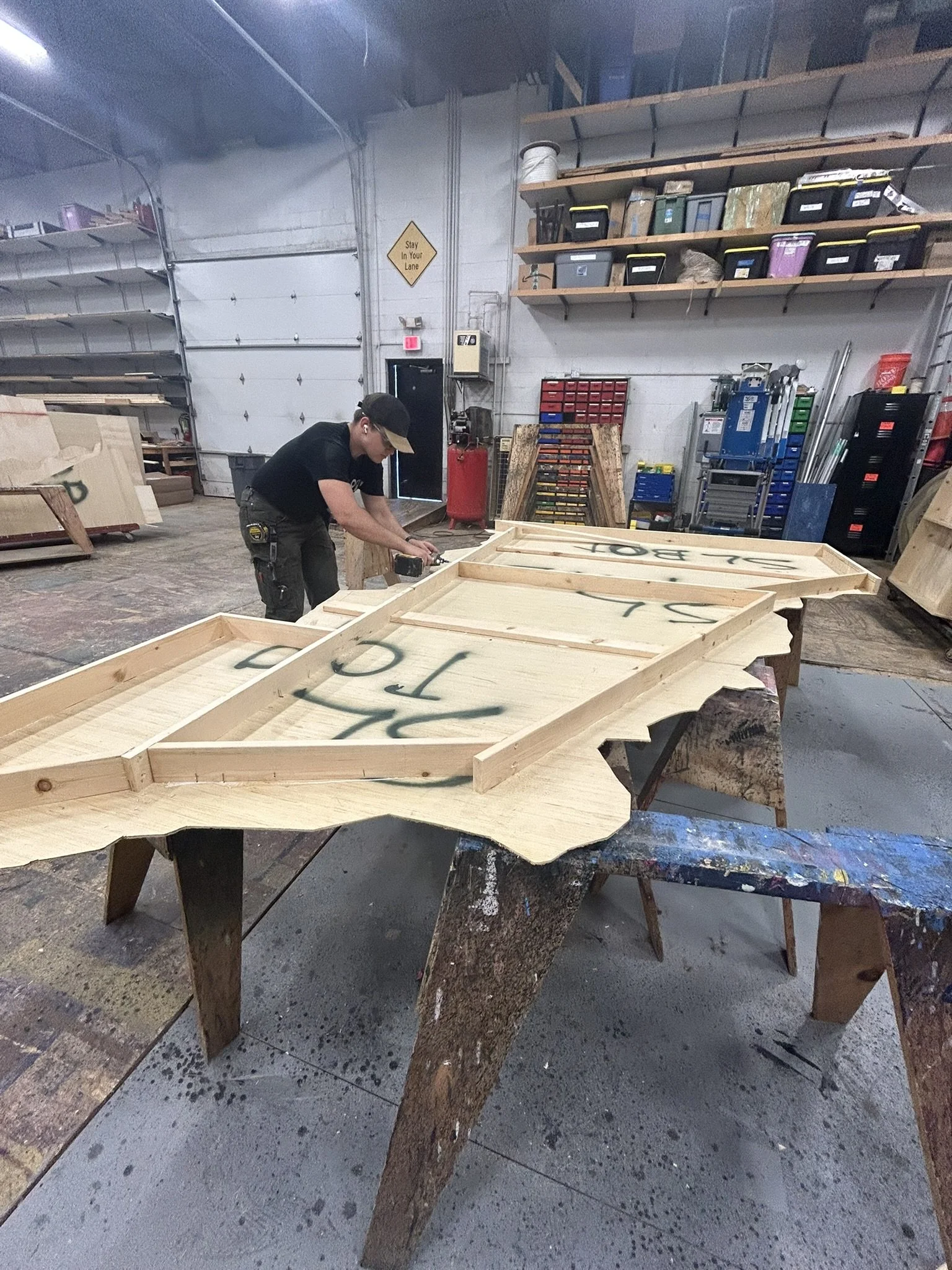 Framing and assembling the back wall