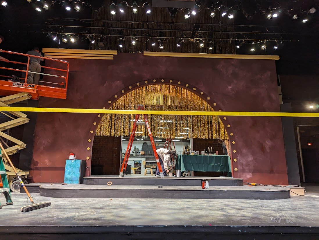 Progress photo from load in