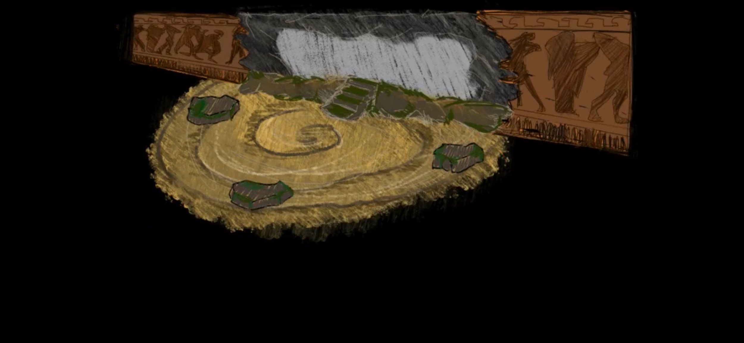 First color rendition of the set