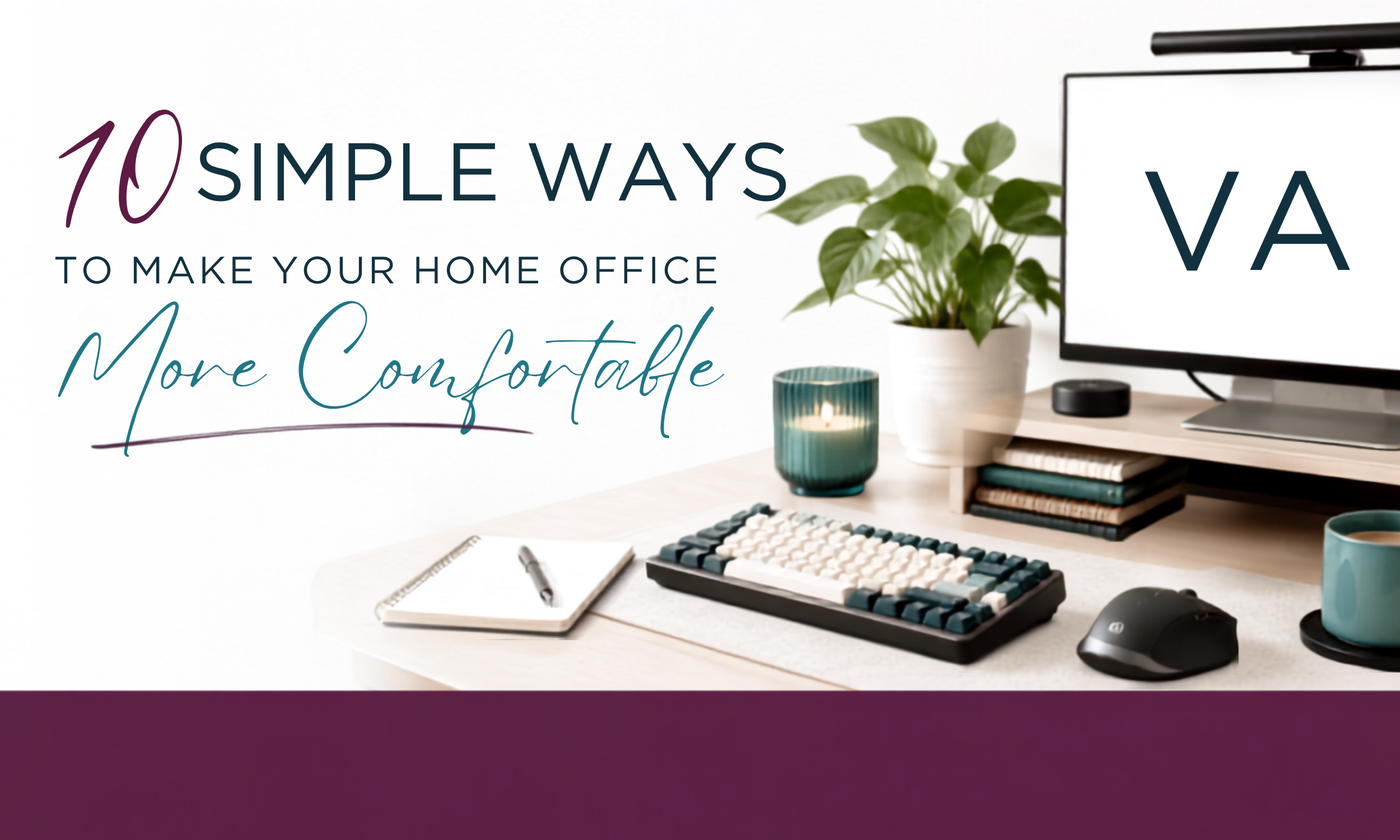 desk set up set up showing home office comfort must haves