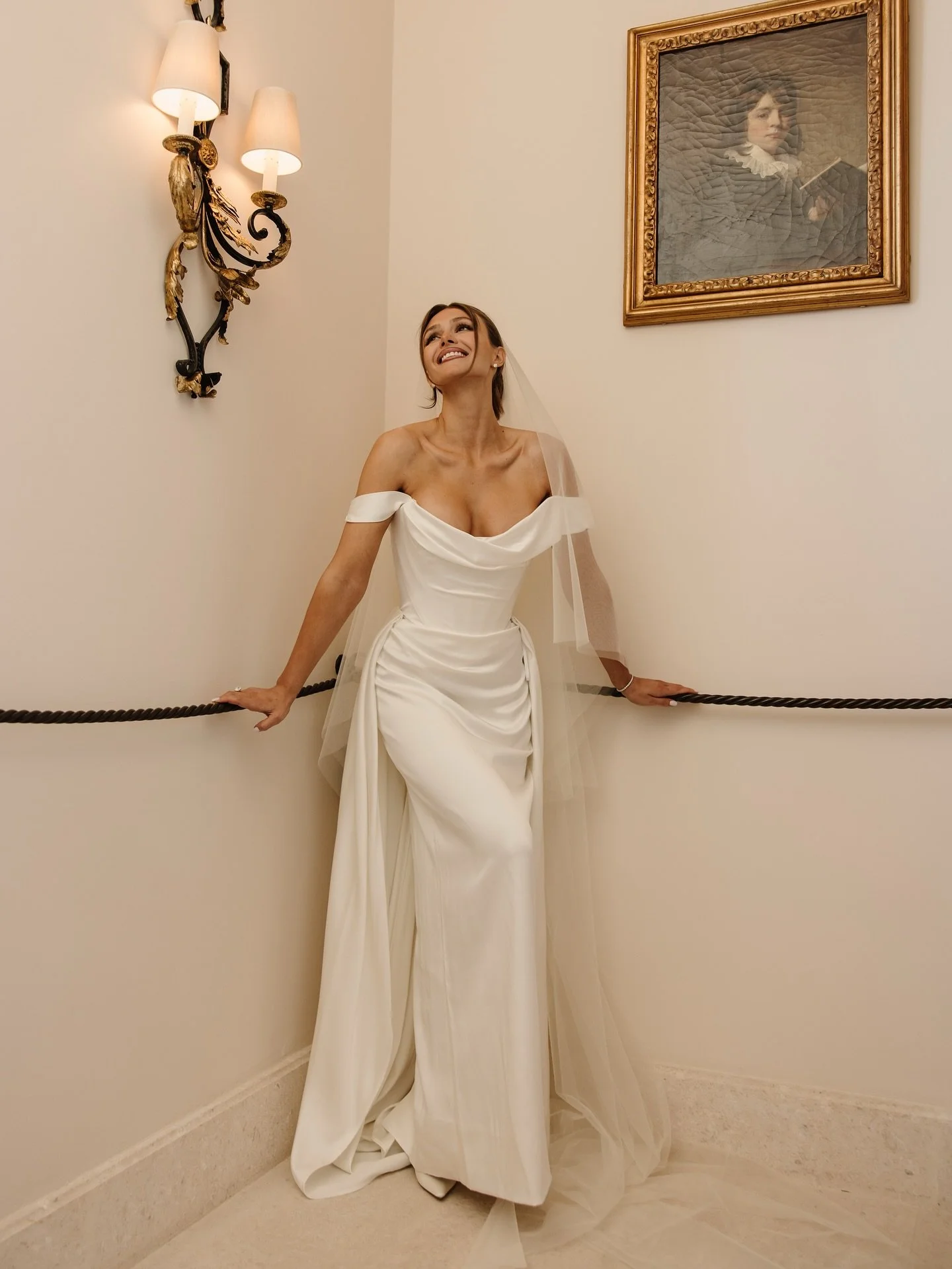 The dress before rest &hellip; to quote @celestedesjardins &ldquo;The gown I thought I&rsquo;d wear down the aisle. Had my first look with my bridesmaids and my dad in it...and then, in a moment to myself, I changed my mind. Plot twist: I walked down