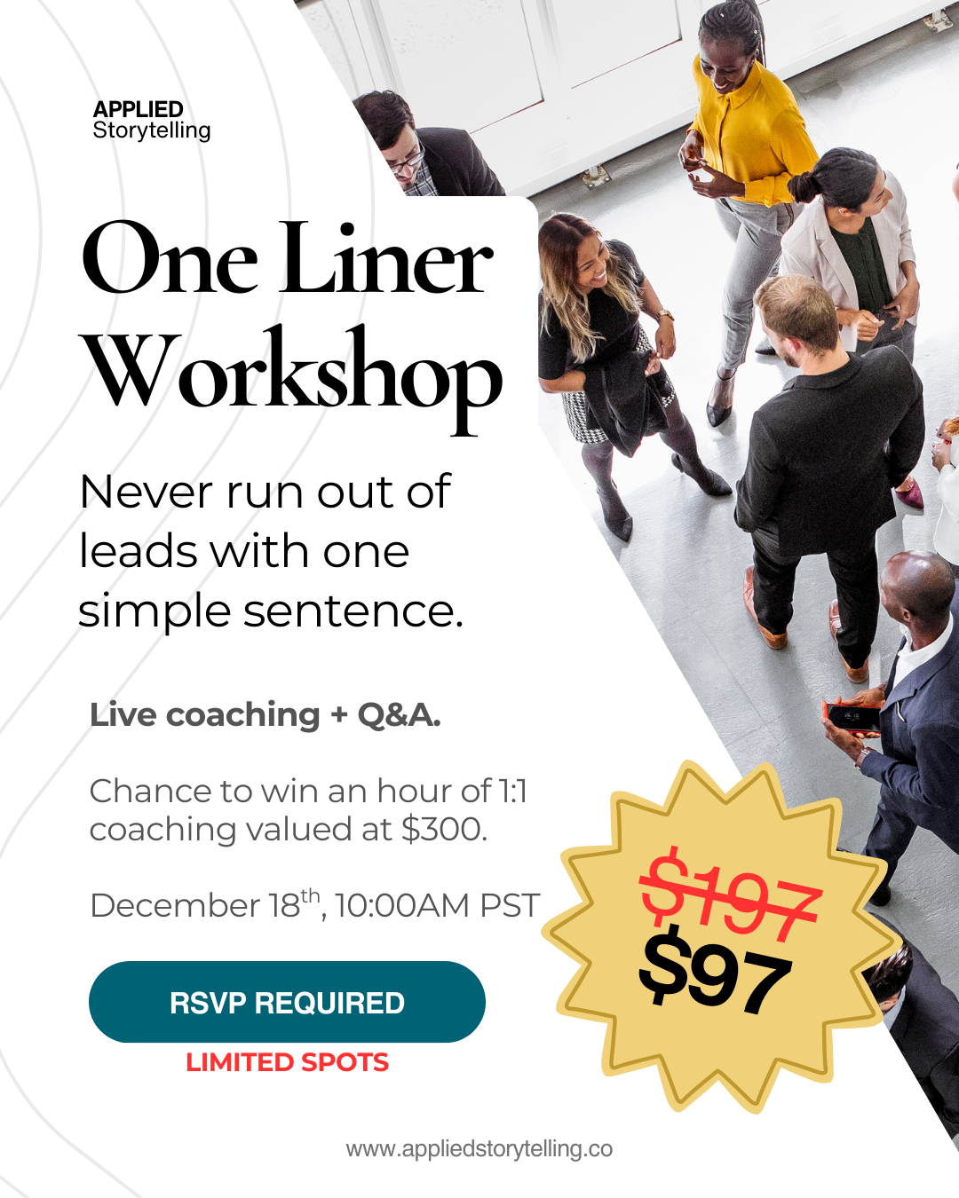 One Liner Workshop 12/18