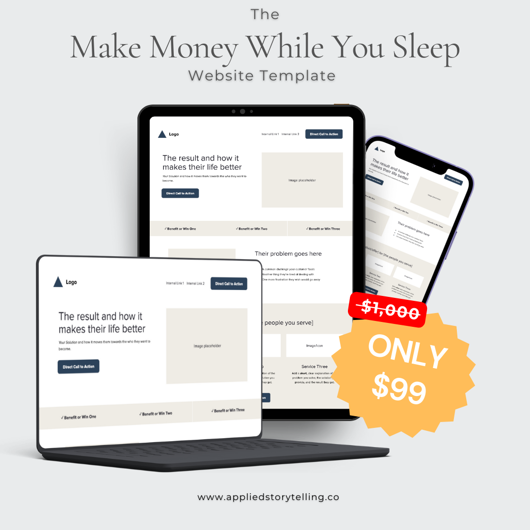Make Money While You Sleep Website Template