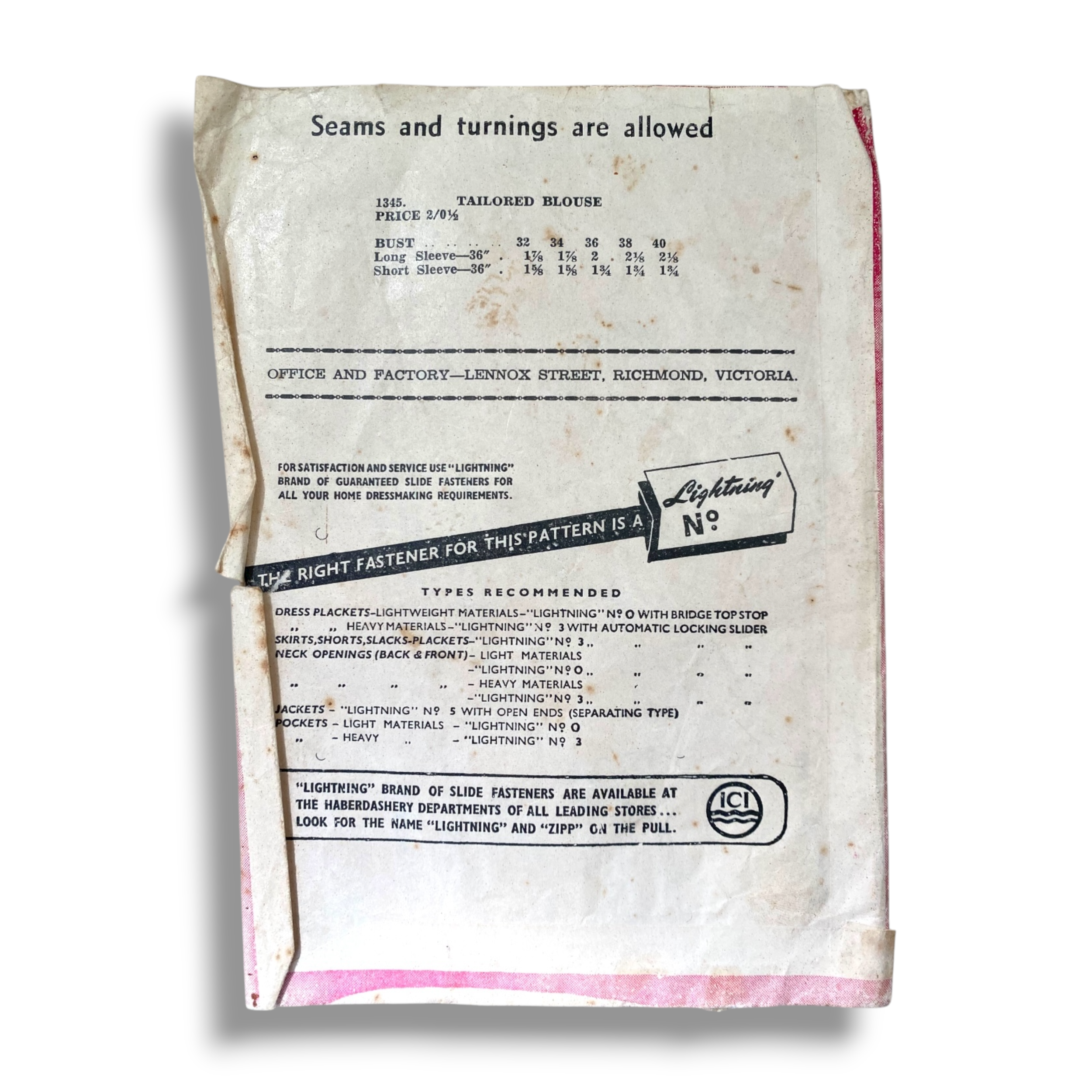 Weigel's 1345, 50s Blouse, Bust 32, Cut & Complete, Vintage Sewing Pattern1.PNG