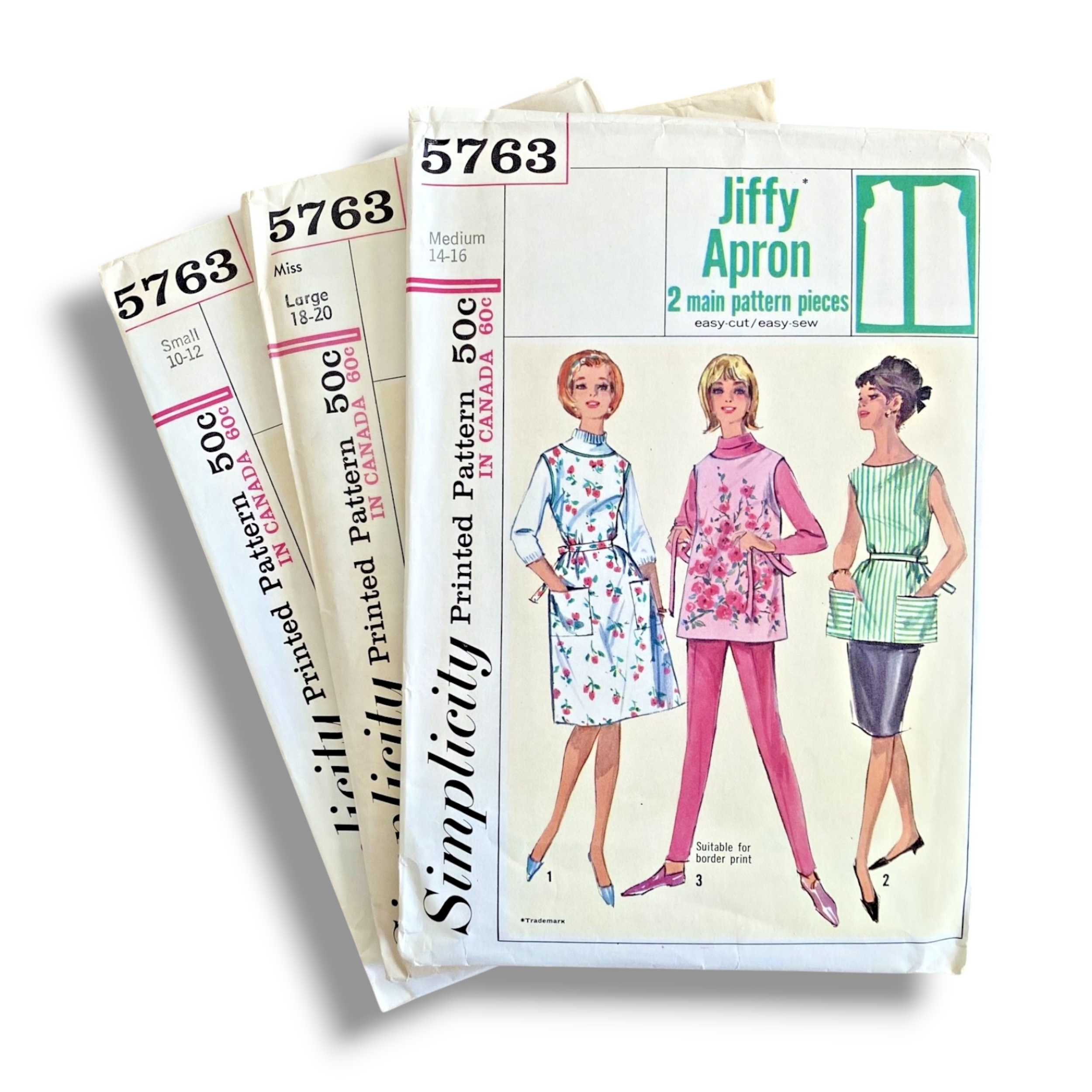 Simplicity 5763, 60s Apron, Medium 14-16, Cut & Complete, Vintage Sewing Pattern1.PNG