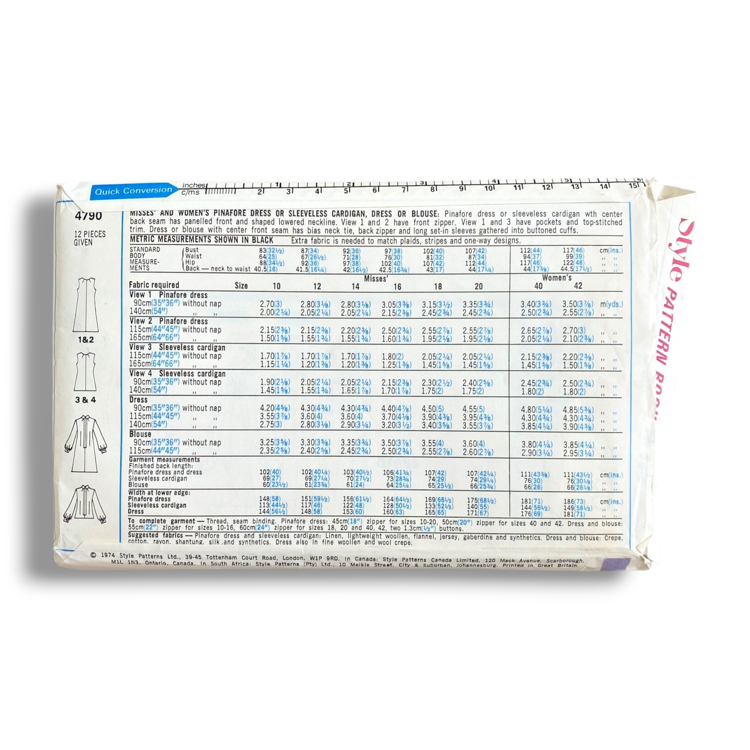 Style 4790, 70s Dress:Cardigan:Blouse, Size 14:36, Cut & Complete, Vintage Sewing Pattern1.PNG