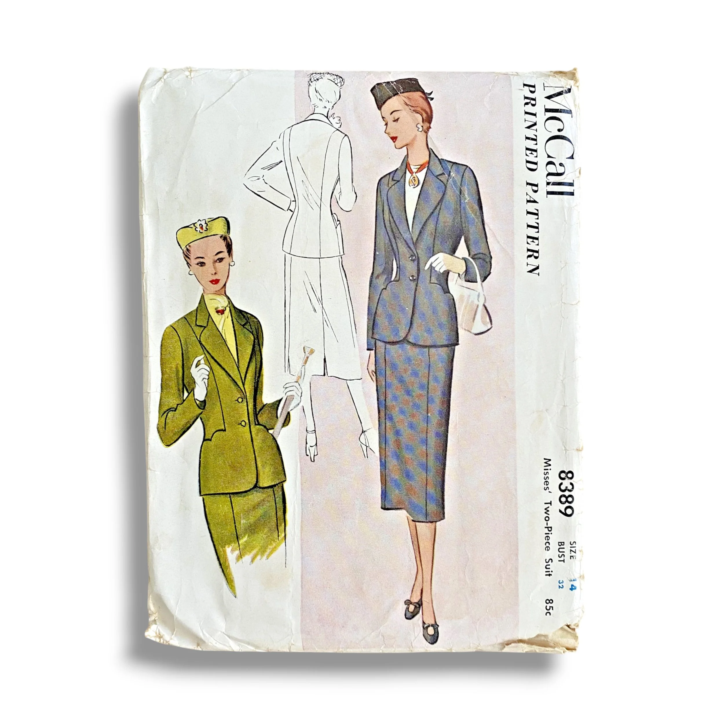 McCall 8389, 50s Suit:Jacket, Size 14:32, Cut & Complete, Vintage Sewing Pattern.jpg