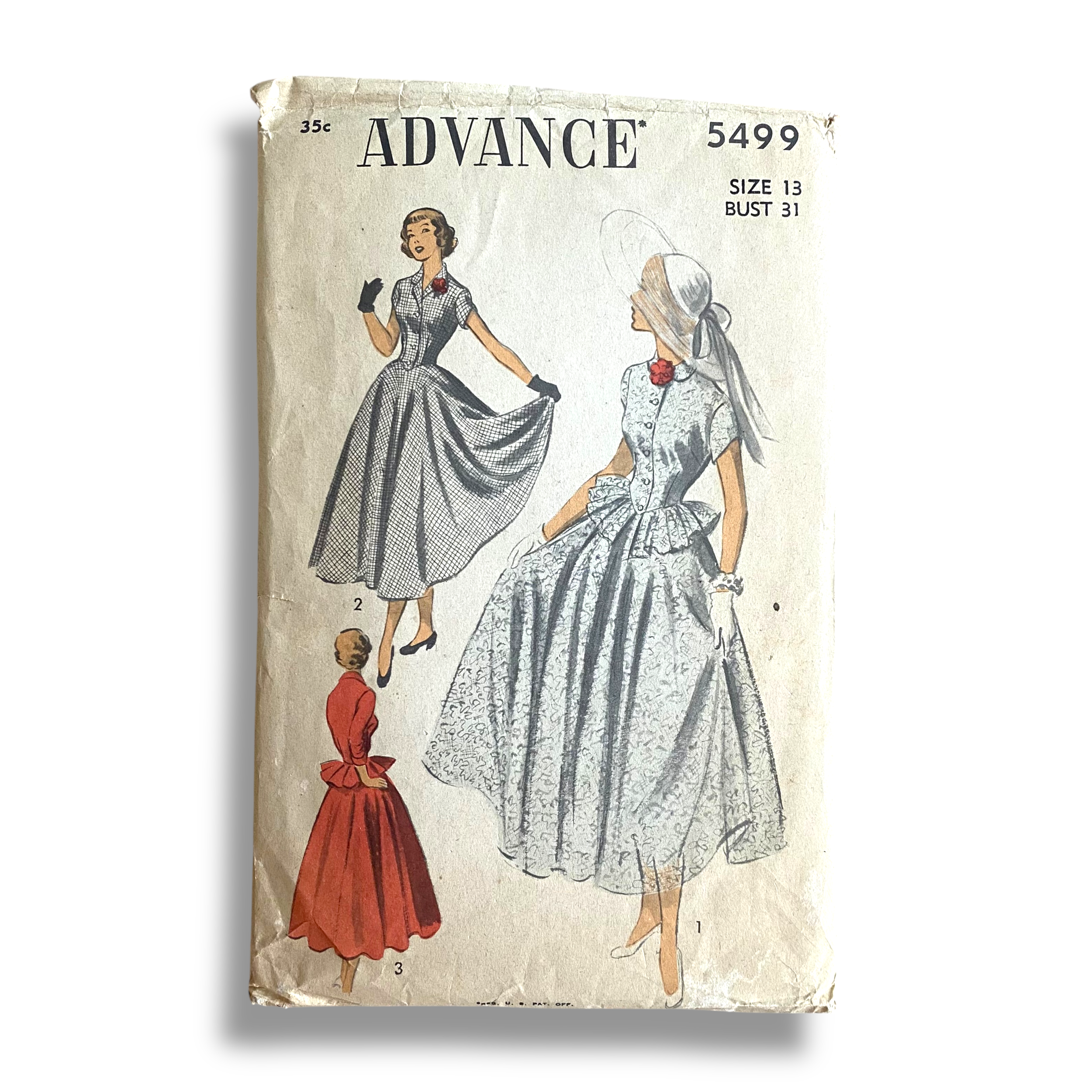 Advance 5499, 50s Dress, Size 13:31, Cut & Complete, Vintage Sewing Pattern1.png