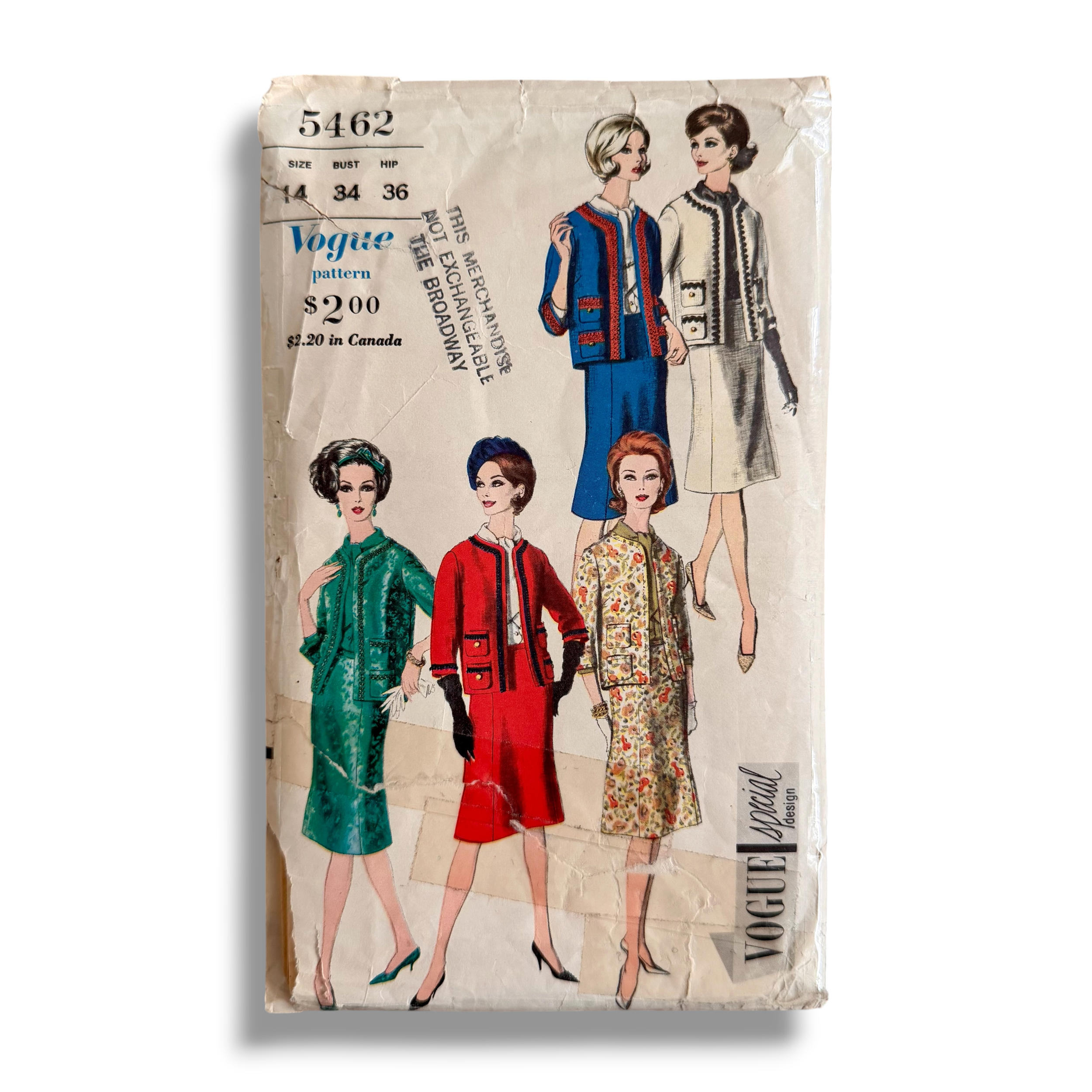 Vogue 5462, 60s Suit & Blouse, Size 14 Bust 34 Hip 36, Cut & Complete, Vintage Sewing Pattern0.PNG