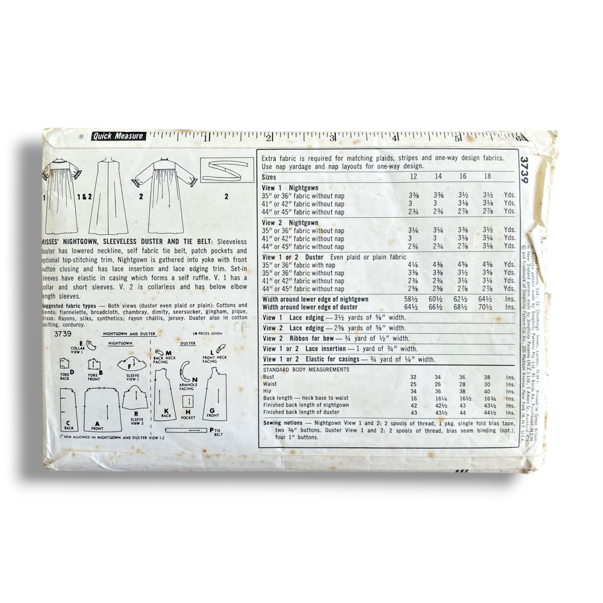 Simplicity 3739, 60s Apron:Nightgown:Duster, Size 16:36, Factory Folded, Vintage Sewing Pattern1.PNG