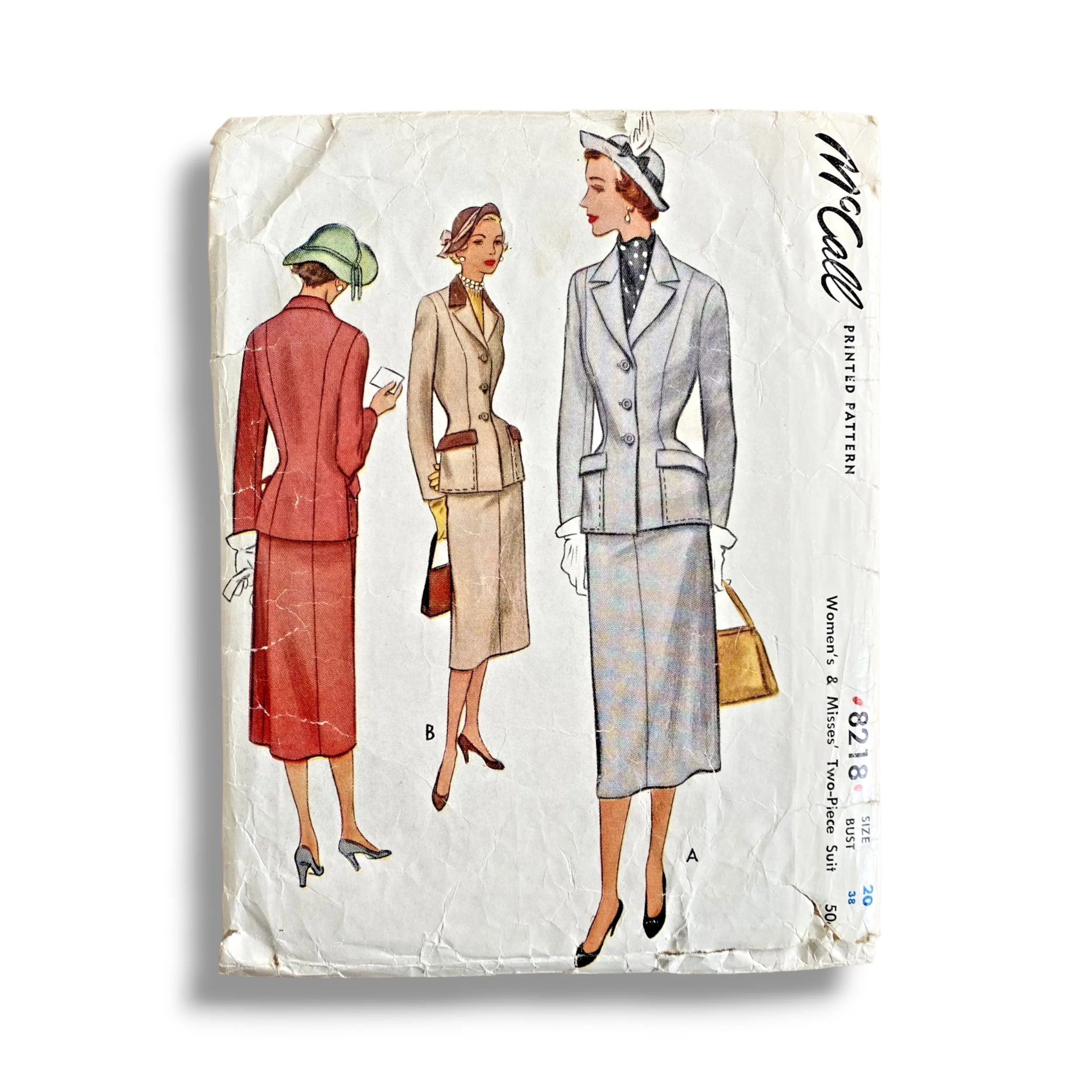 McCall 8218, 50s Suit, Size 20:38, Cut & Complete, Vintage Sewing Pattern.jpg