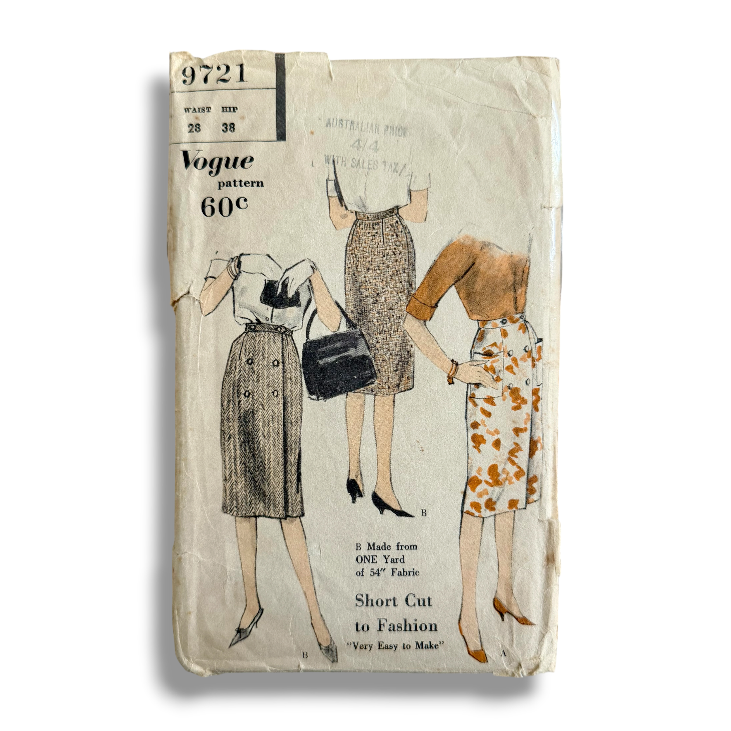 Vogue 9721, 50s Skirt, Waist 28 Hip 38, Cut & Complete, Vintage Sewing Pattern0.PNG