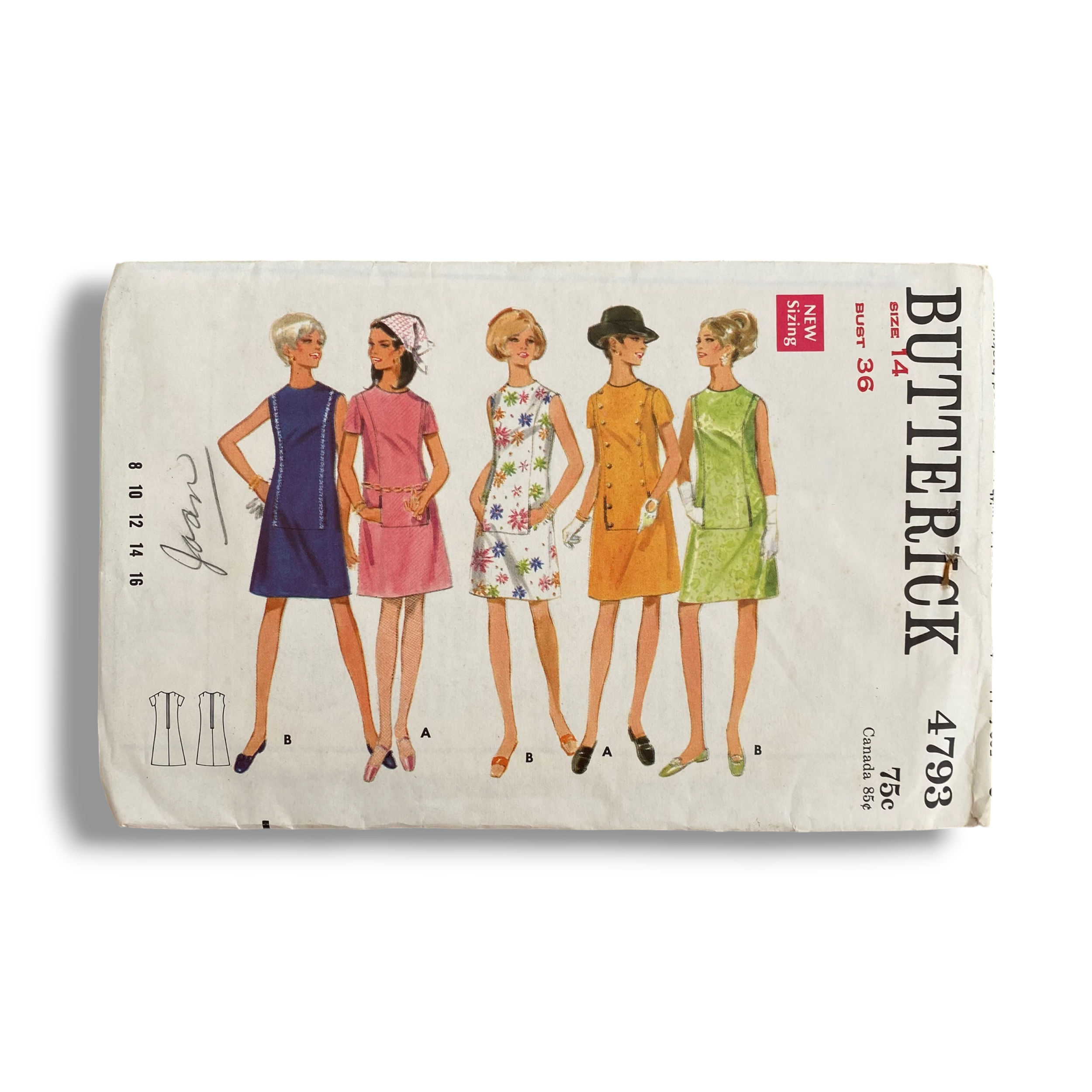 Butterick 4793, 60s Dress, Size 14:36, Cut & Complete, Vintage Sewing Pattern0.PNG