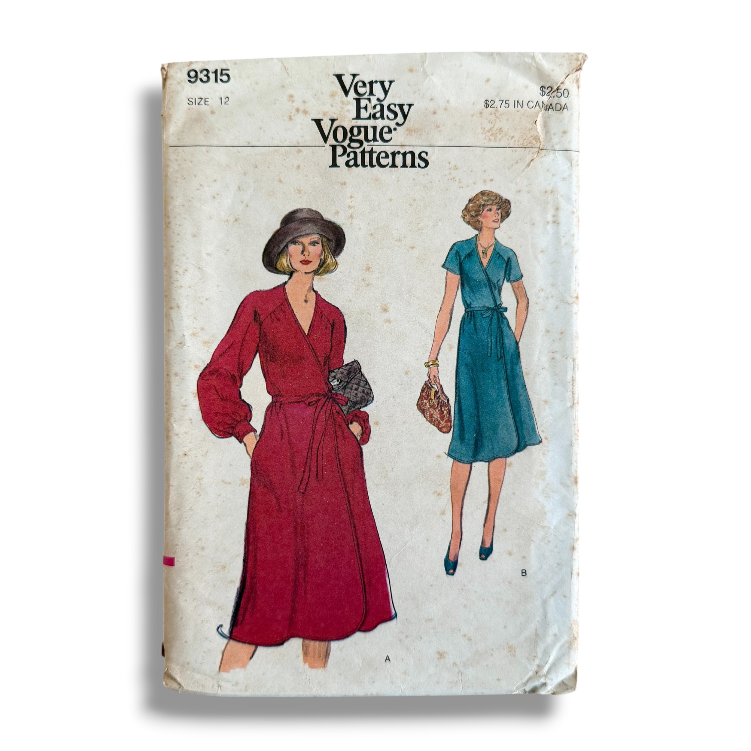 Vogue 9315, 70s Dress, Size 12 Bust 34, Cut & Complete, Vintage Sewing Pattern