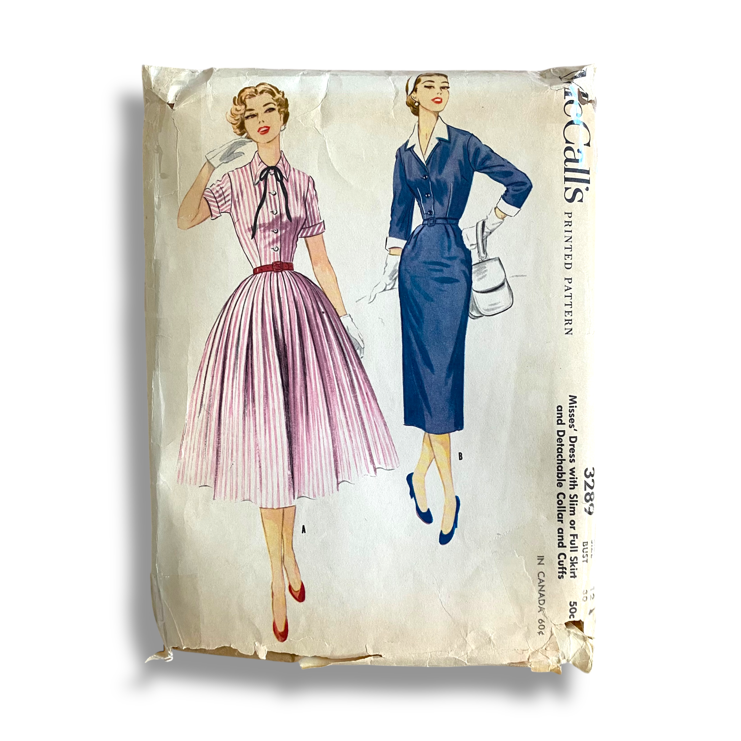 McCalls 3289, 50s Dress, Size 12/30, Cut & Complete, Vintage Sewing ...
