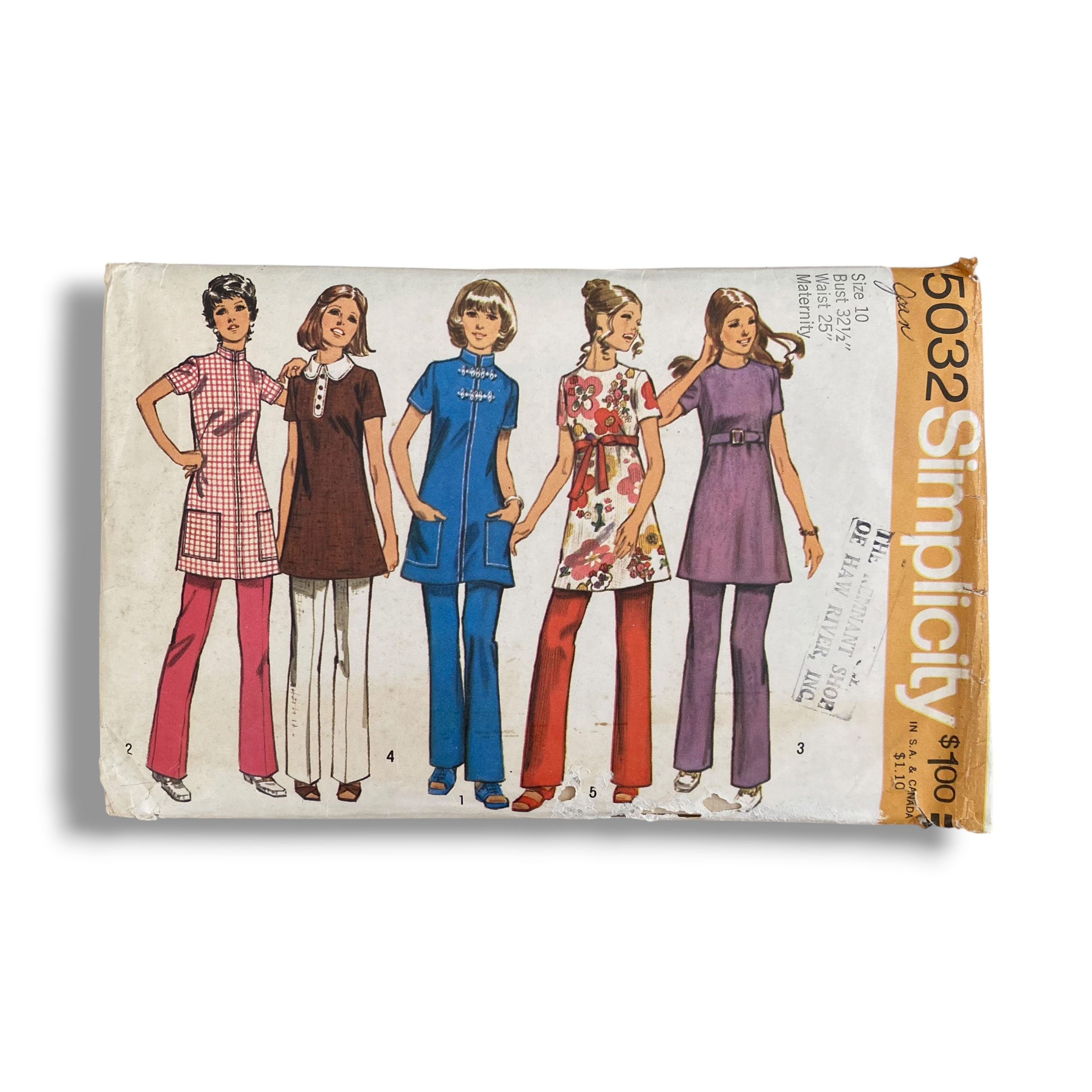Simplicity 5032, 70s Maternity Tunic & Pants, Size 10/32.5/25, Cut ...