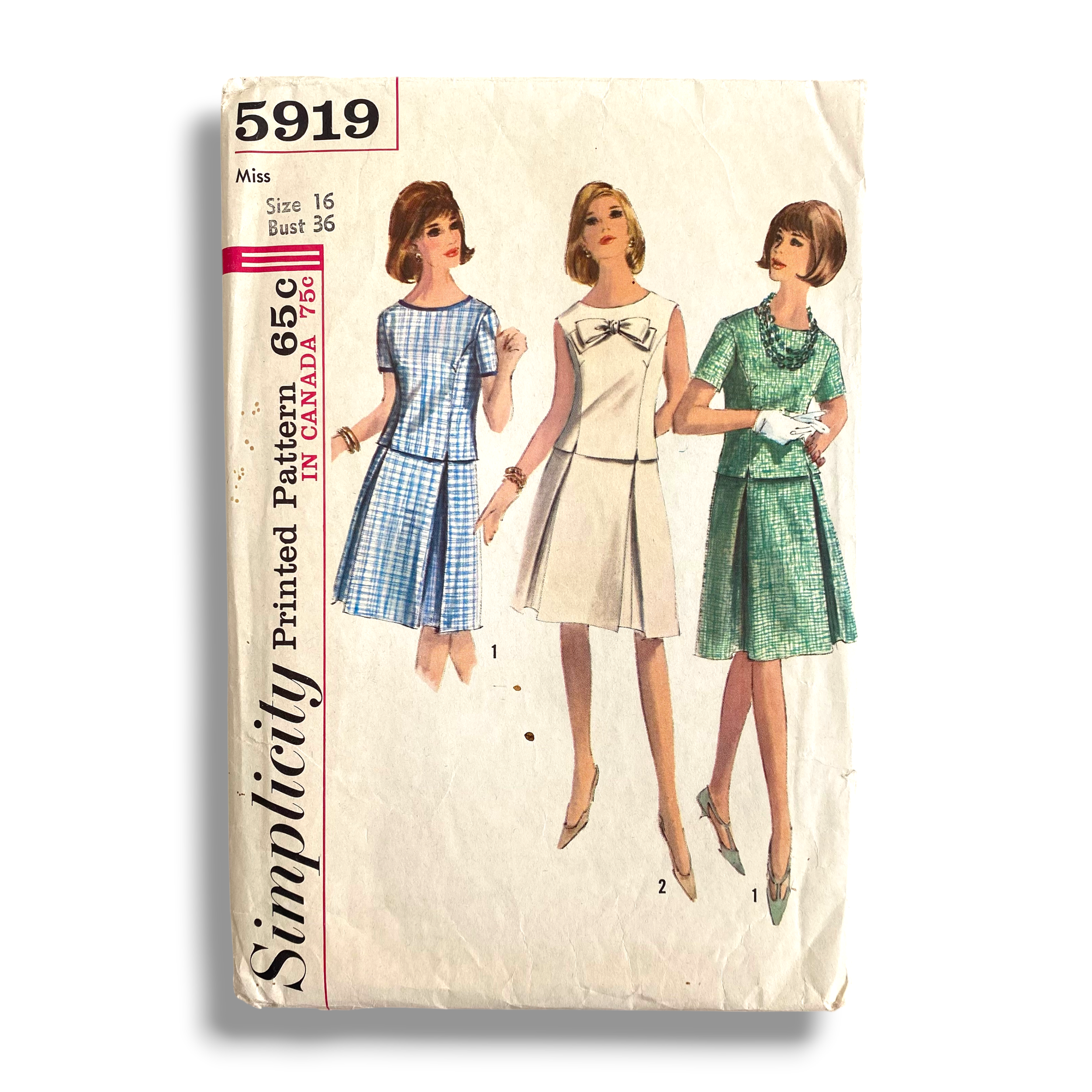 Simplicity 5919, 60s Dress, Size 16:36, Cut, Vintage Sewing Pattern0.PNG