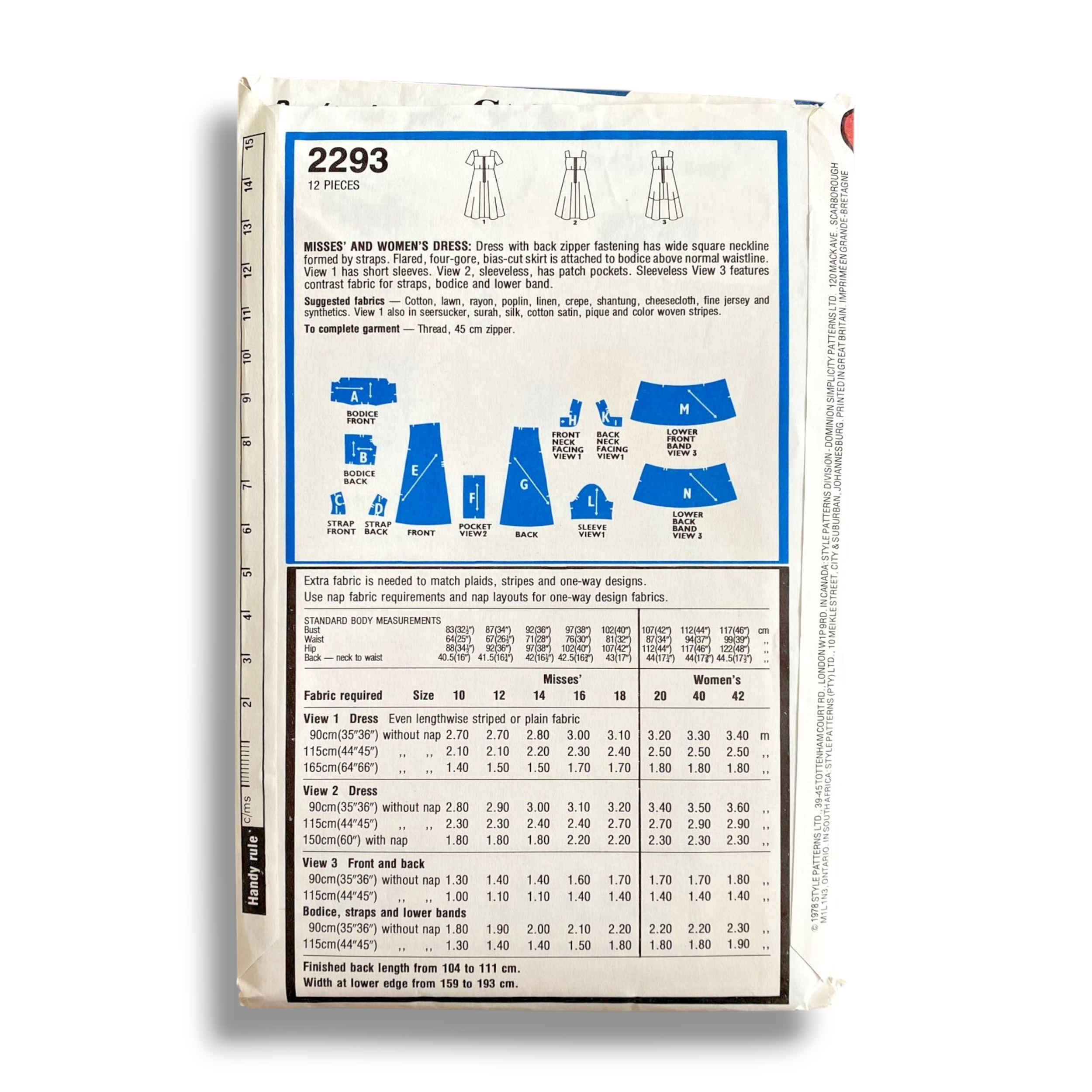 Style 2293, 70s Dress, Size 14:36, Factory Folded, Vintage Sewing Pattern1.PNG