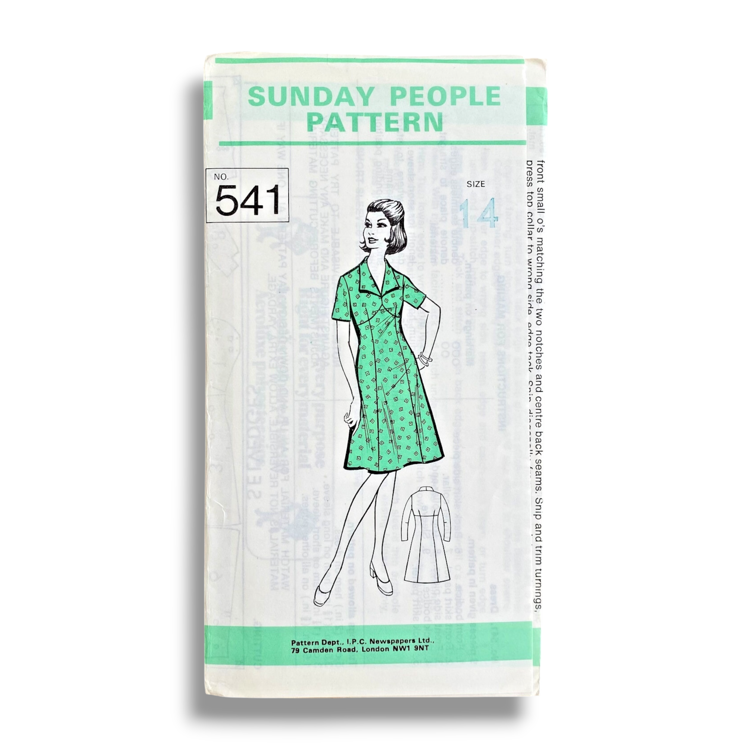 Mail Order 541, 60s Dress, Size 20, Factory Folded, Vintage Sewing Pattern