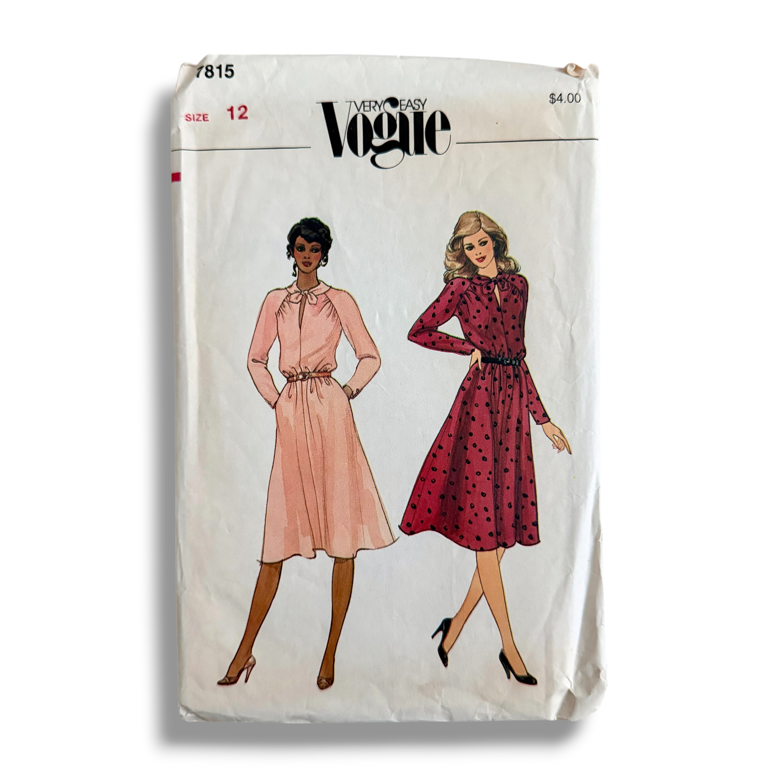 Vogue 7815, 80s Dress, Size 14 Bust 36, Cut & Complete, Vintage Sewing Pattern
