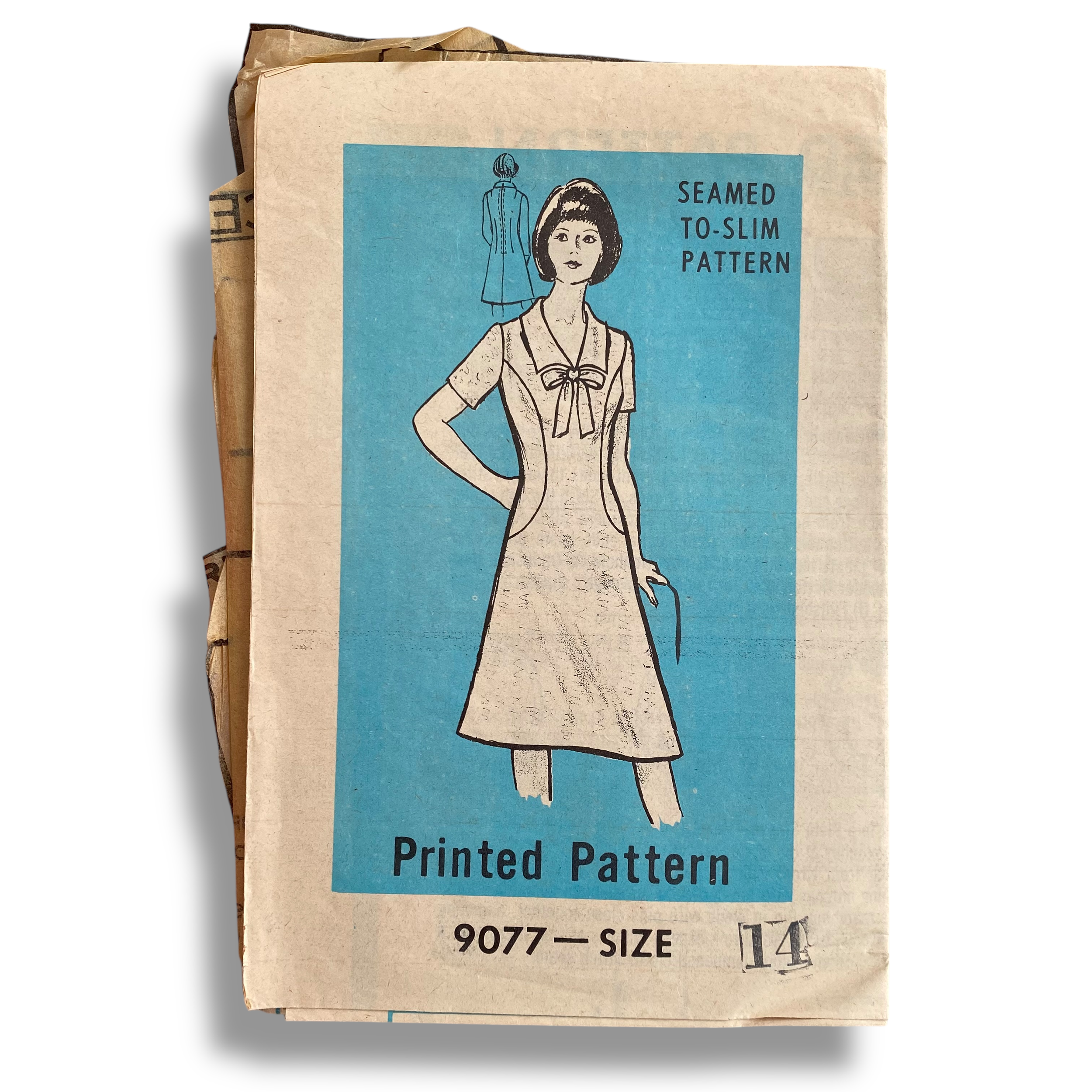 Anne Adams 9077, 60s Dress, Size 14, Cut & Complete, Vintage Sewing Pattern