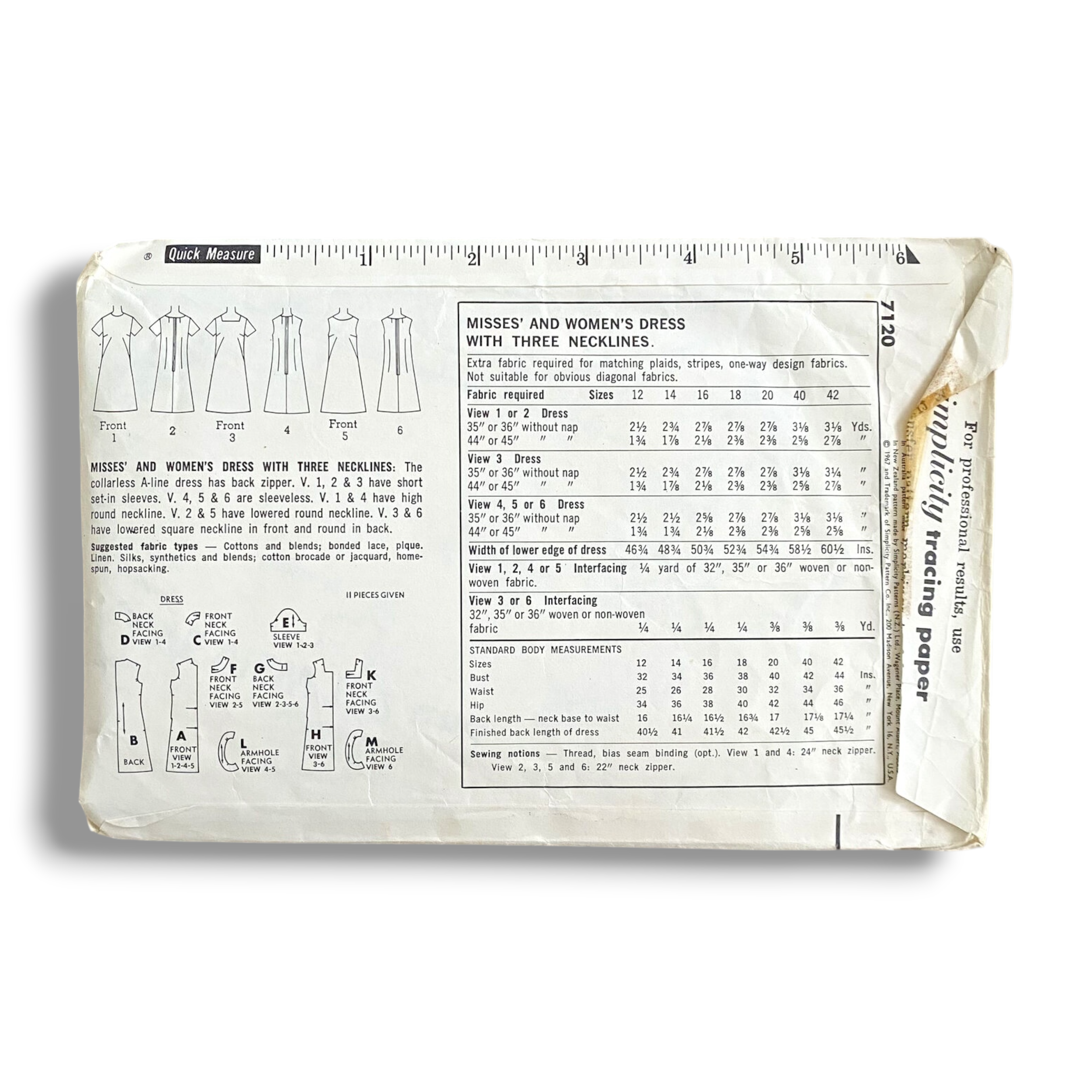 Simplicity 7120, 60s Dress, Size 14:34, Cut & Complete, Vintage Sewing Pattern1.PNG