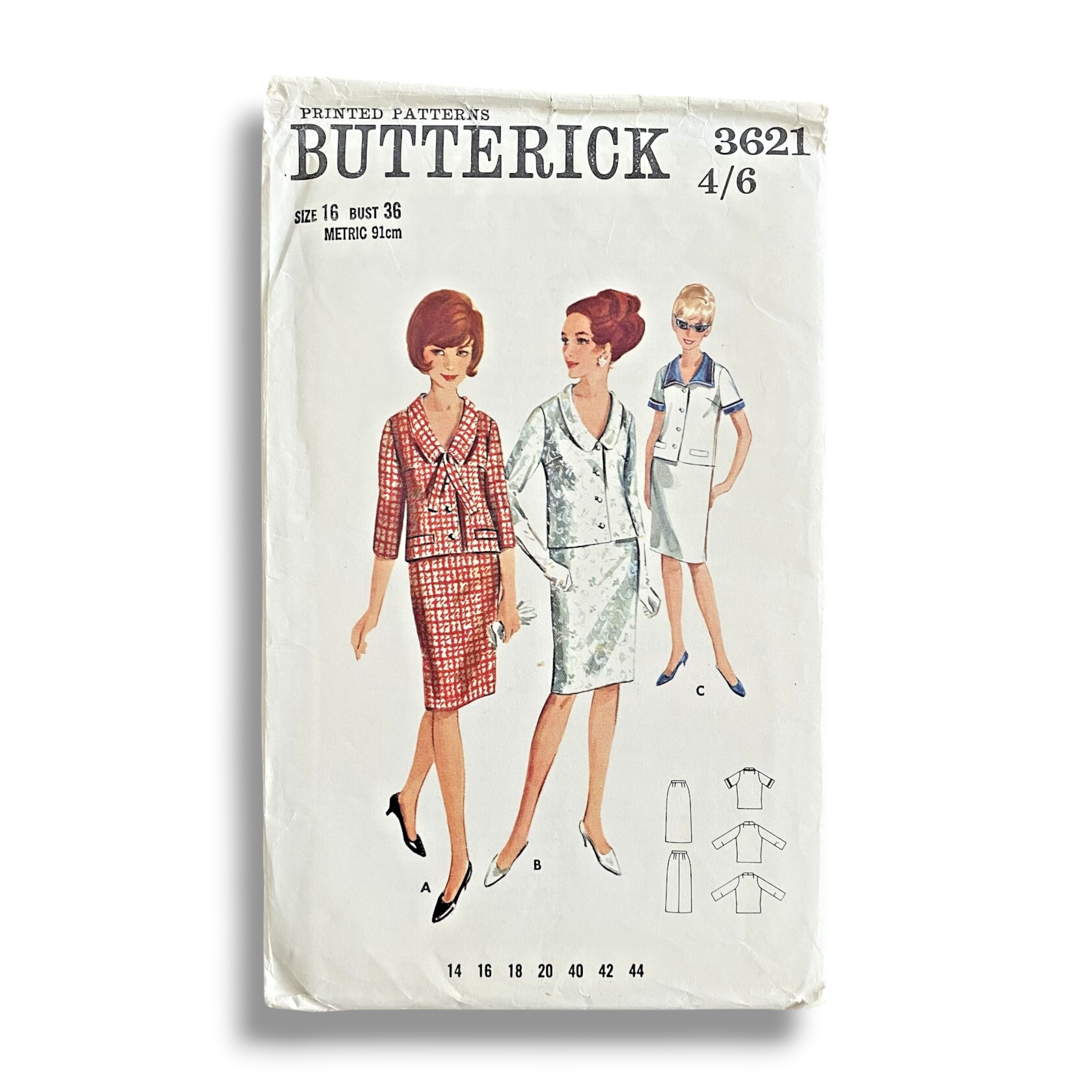 Butterick 3621, 60s Dress, Size 16:36, Cut & Complete, Vintage Sewing Pattern.PNG