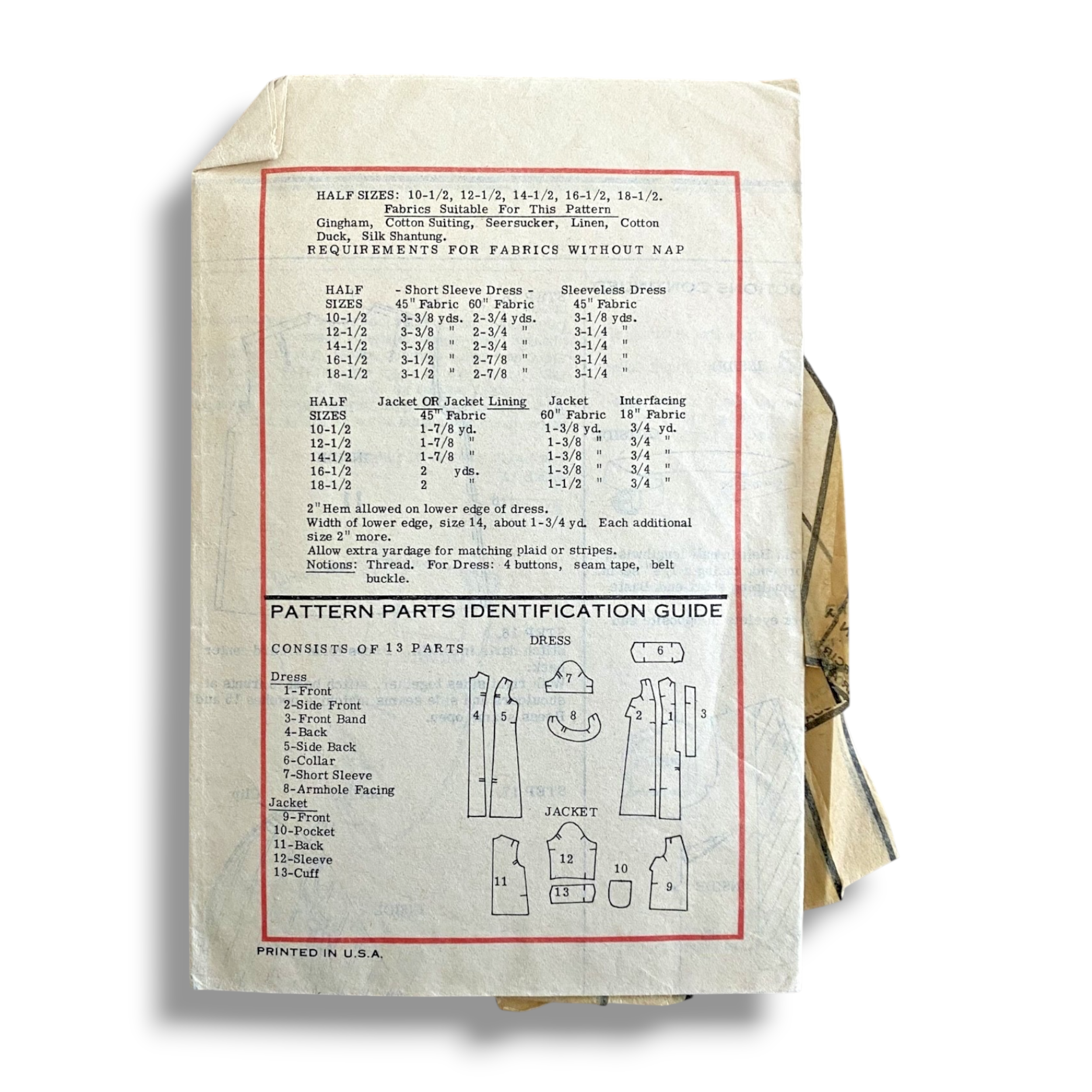 Mail Order 9036, 70s Dress, Size 14.5:37, Cut & Incomplete, Vintage Sewing Pattern1.PNG