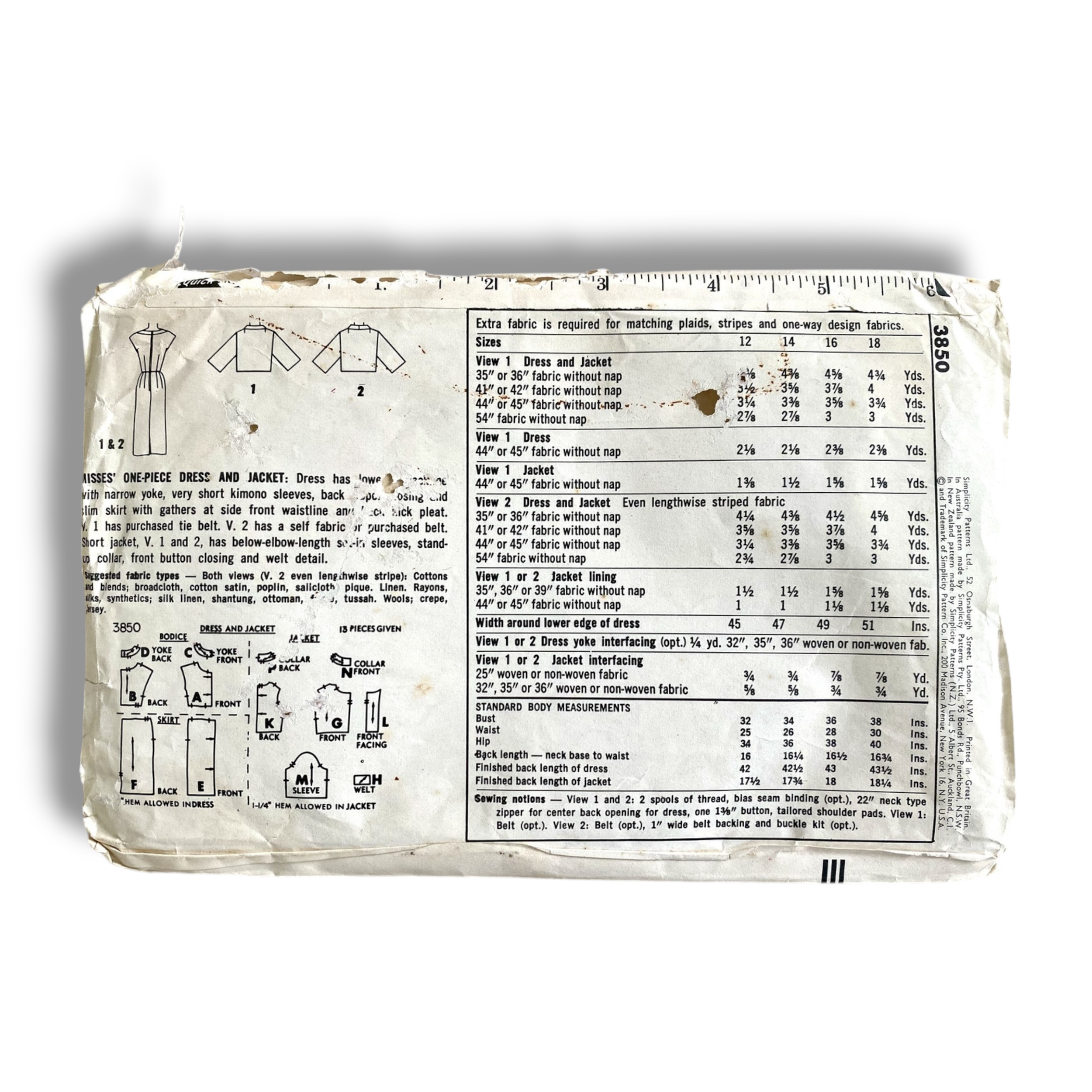 Simplicity 3850, 60s Dress:Jacket, Size 14:34, Cut & Complete, Vintage Sewing Pattern1.PNG