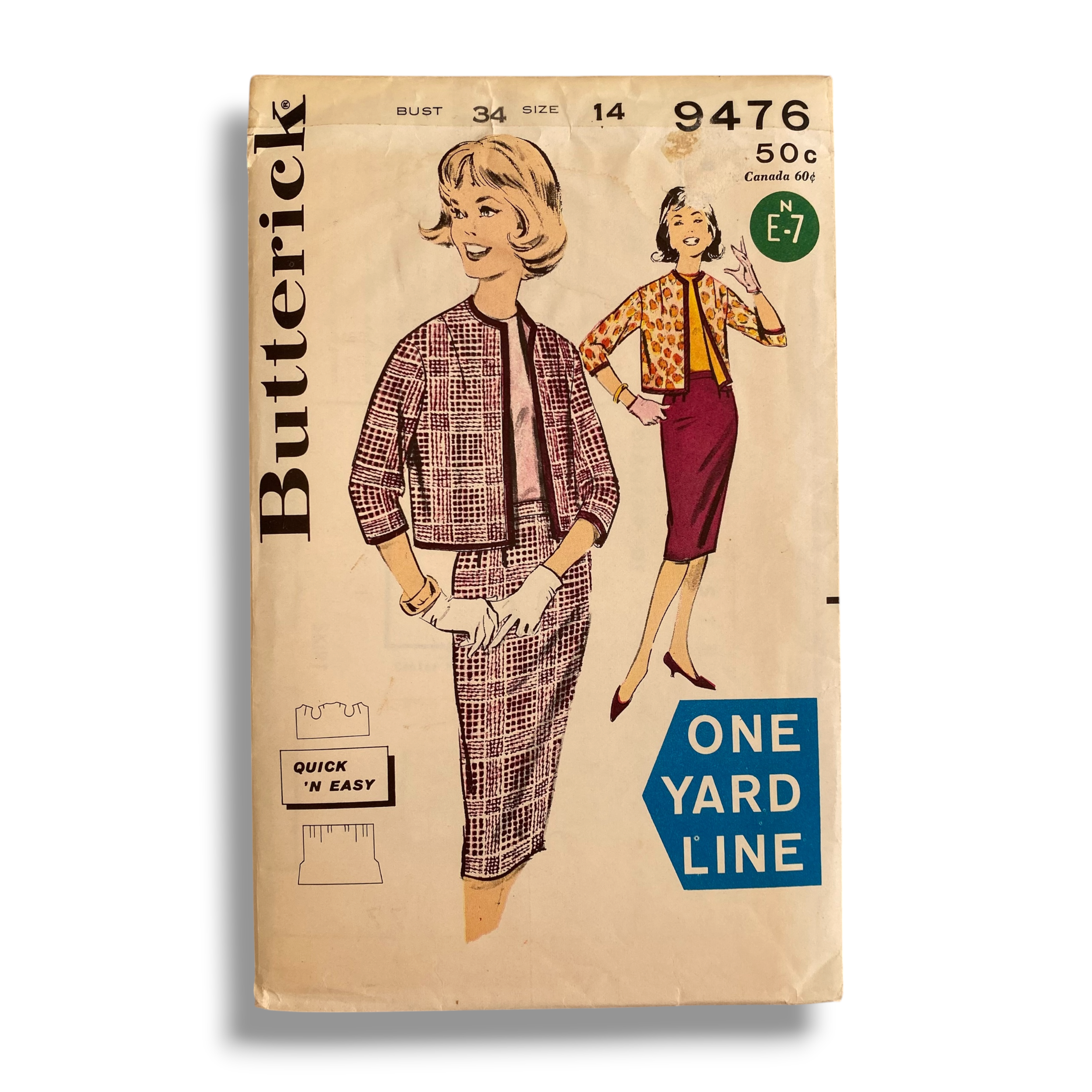 Butterick 9476, 50s Jacket & Skirt, Size 14:34, Cut & Complete, Vintage Sewing Pattern0.PNG