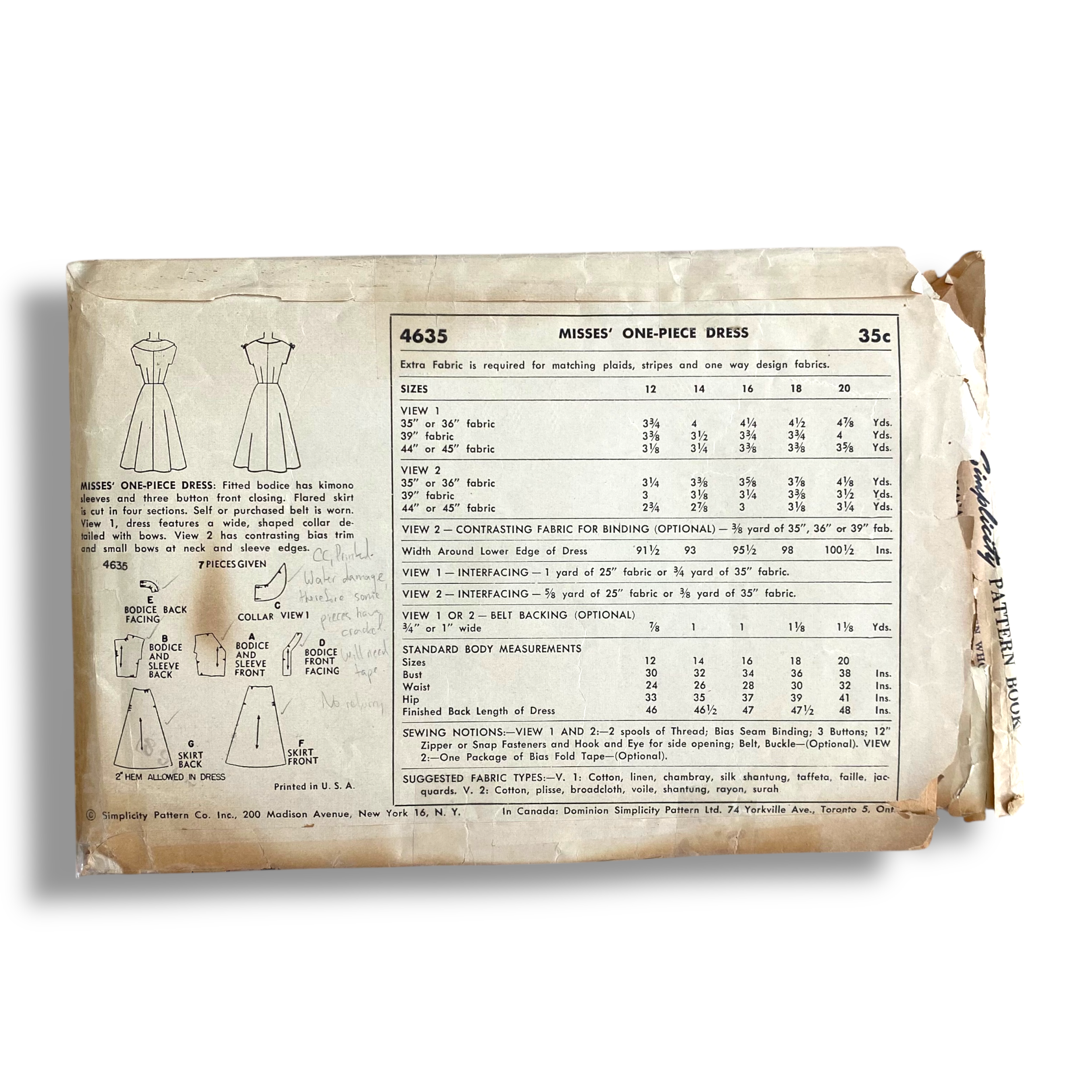 Simplicity 4635, 50s Dress, Size 12.5:31, Cut & Complete, Vintage Sewing Pattern2.png