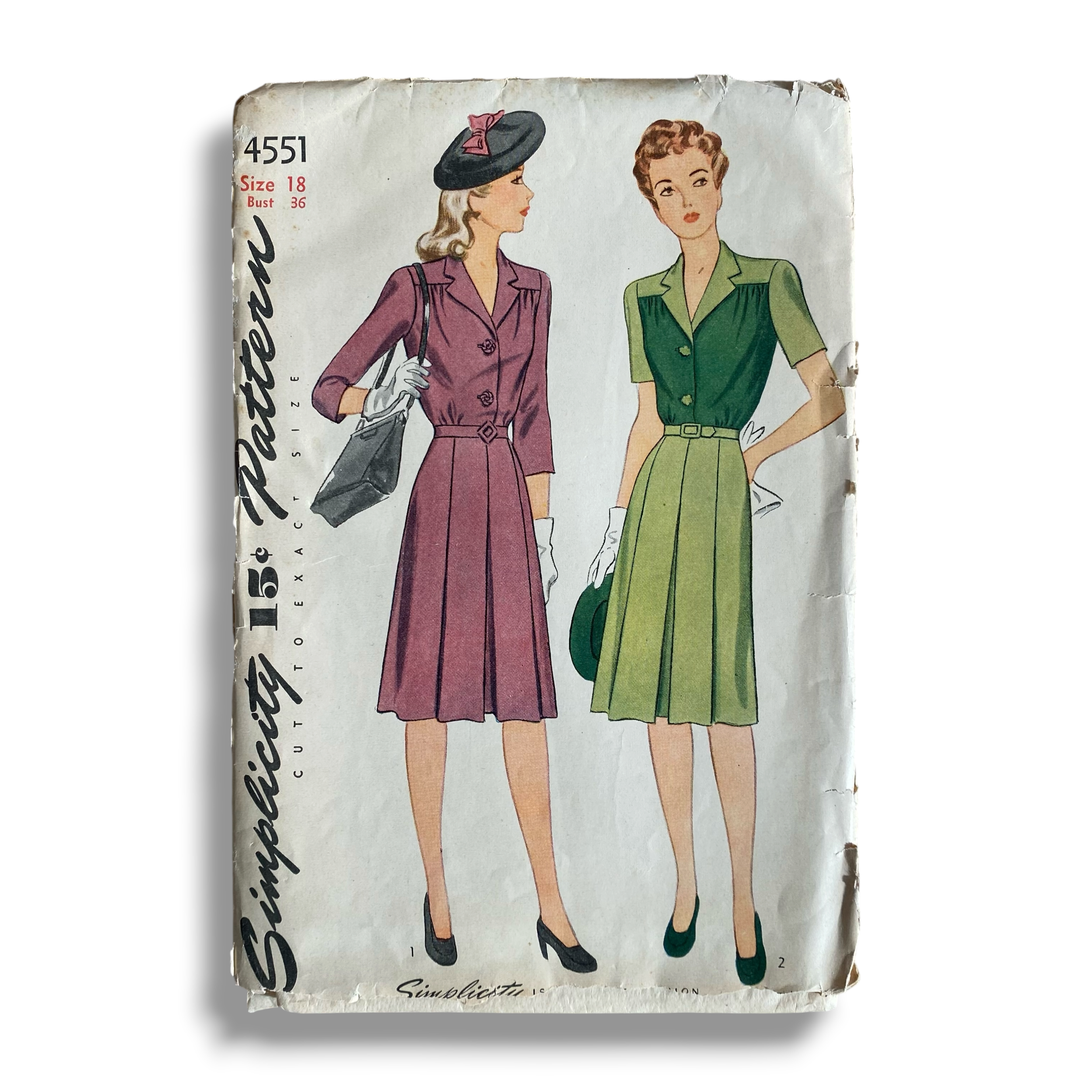 Simplicity 3092, 40s Blouse, Size 18/36, Cut & Complete, Vintage Sewing ...