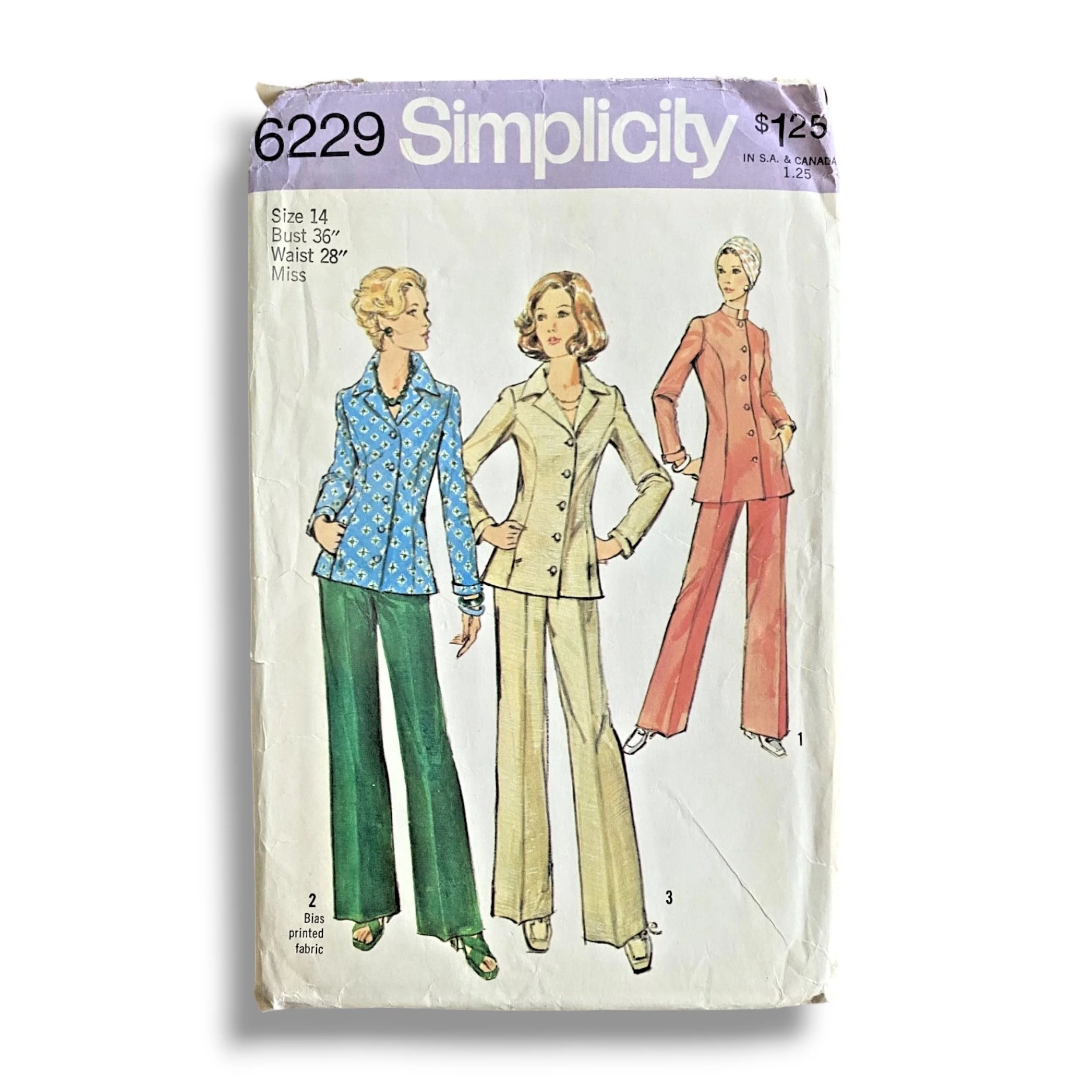 Simplicity 6229, 70s Pant:Shirt-Jacket, Size 14:36:28, Cut & Complete, Vintage Sewing Pattern.jpg
