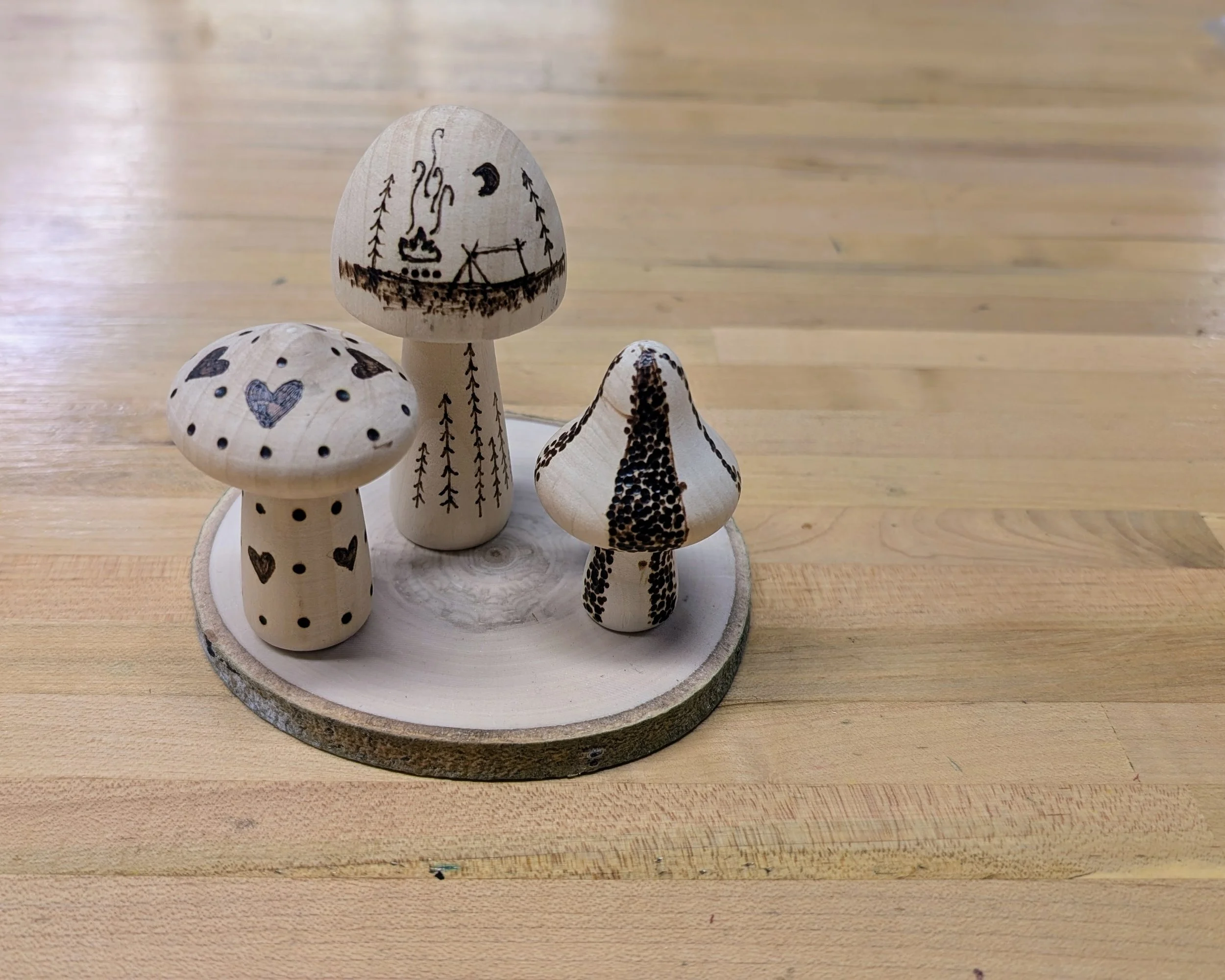 Pyrography Mushrooms
2h  | $75