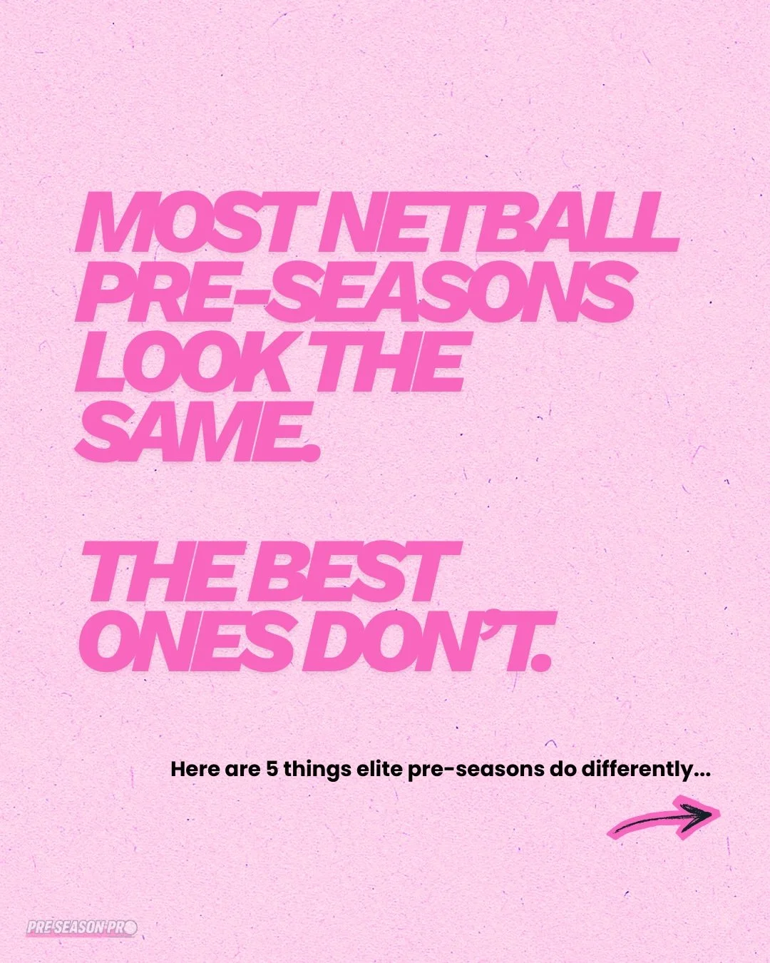 If your pre-season looks like everyone else&rsquo;s, don&rsquo;t expect different results. 😉