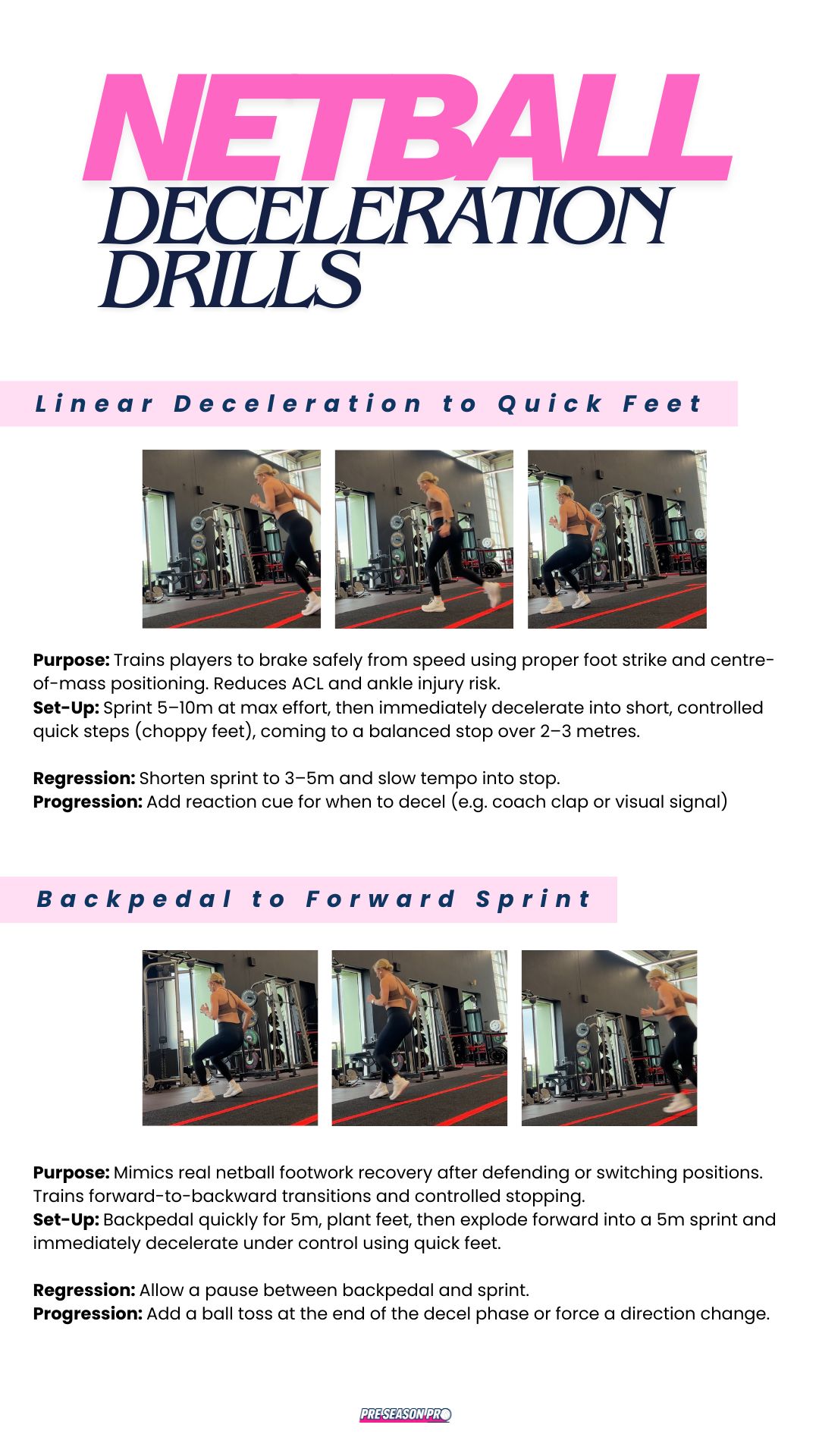 Netball Decel Drills
