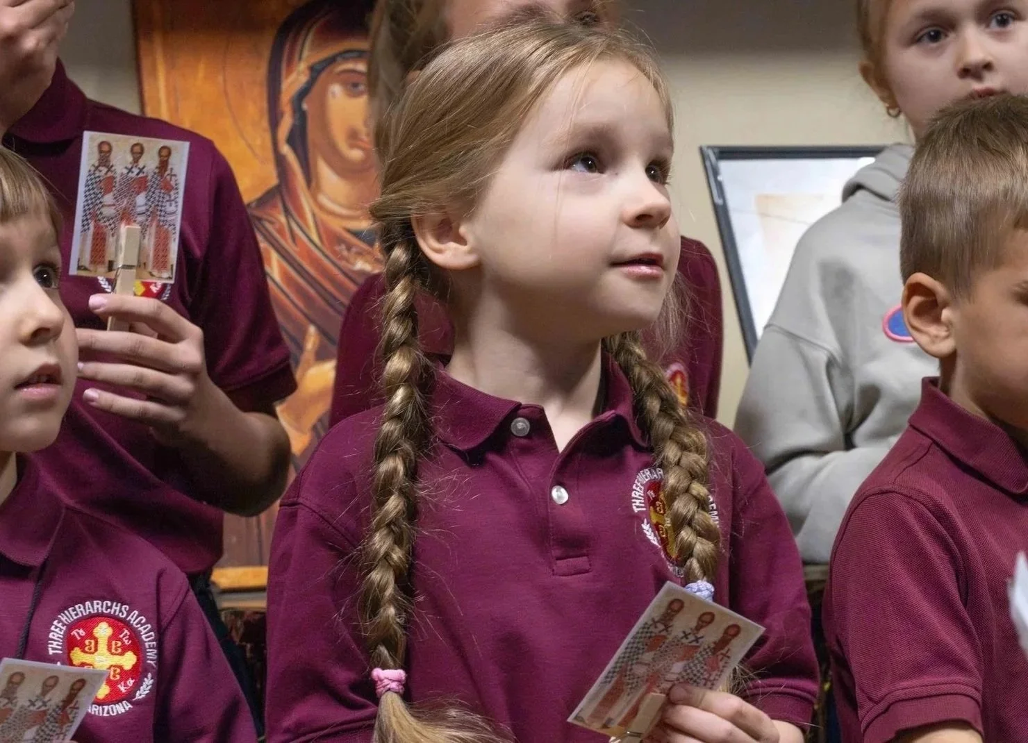 Students at Private Christian school Three Hierarchs Academy