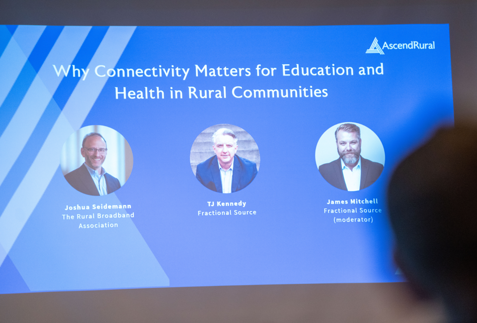 A slide projected on a wall