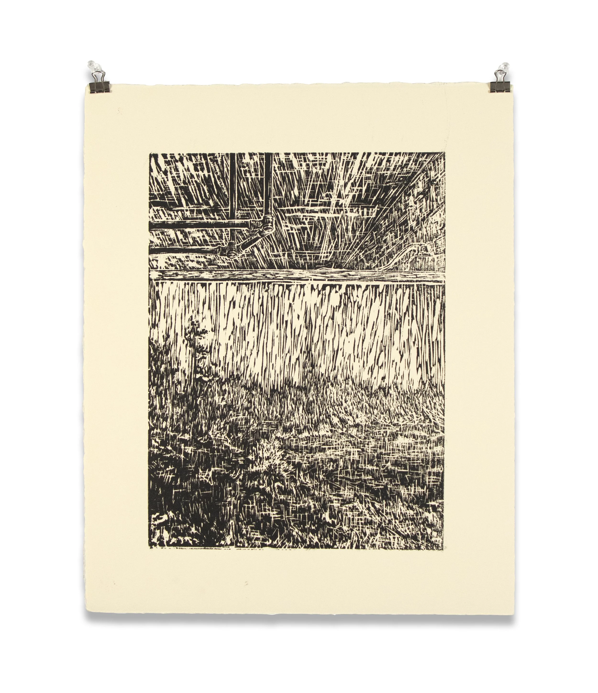 42° 21' 1.794", 71° 6' 41.248"
15.7" x 12.8", 2023
Woodcut print on paper
