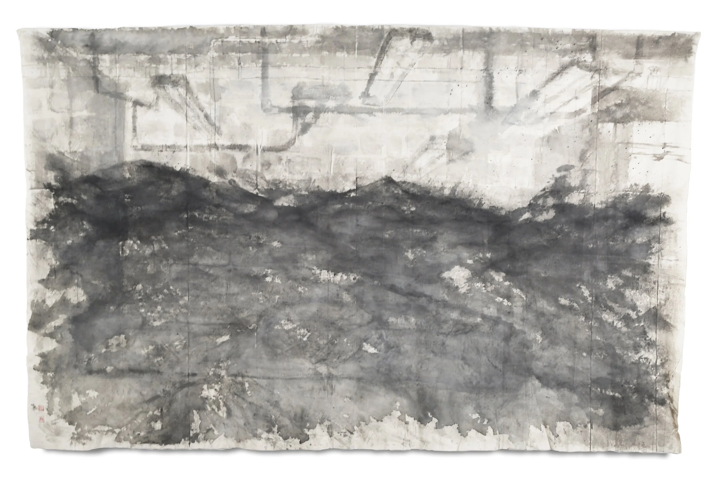 Untitled
53.4" x 85.6", 2022
Ink on unprimed canvas