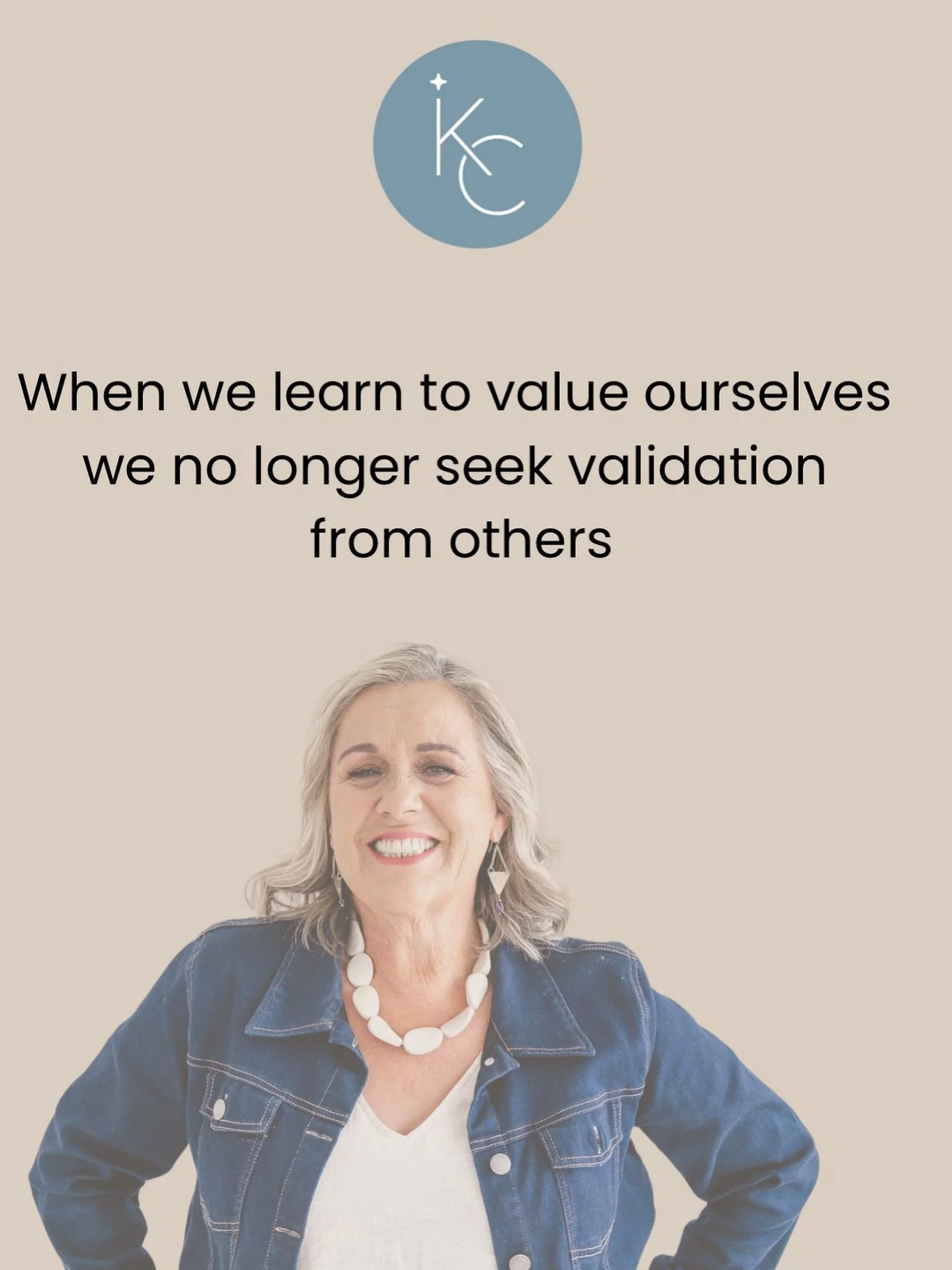 When we take the time to understand who we truly are &amp; focus on building a strong sense of self worth, it's incredibly freeing because we no longer need validation from others!

I know it can be challenging, so if you'd like some support, guidanc