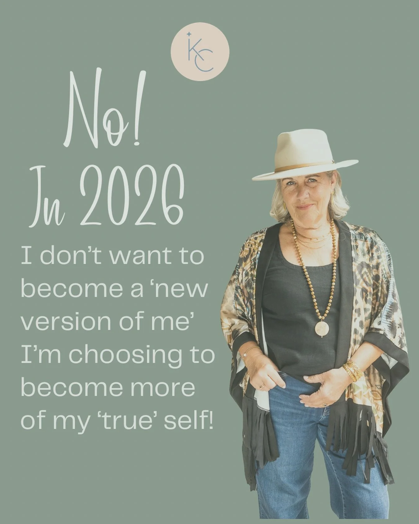 🚫 No thanks, 2026!!I don&rsquo;t want a new version of myself.
I&rsquo;m choosing to become more of my true self and that changes everything.

Because constantly chasing &ldquo;better&rdquo; is damn exhausting!! 😫

Let&rsquo;s normalize coming home