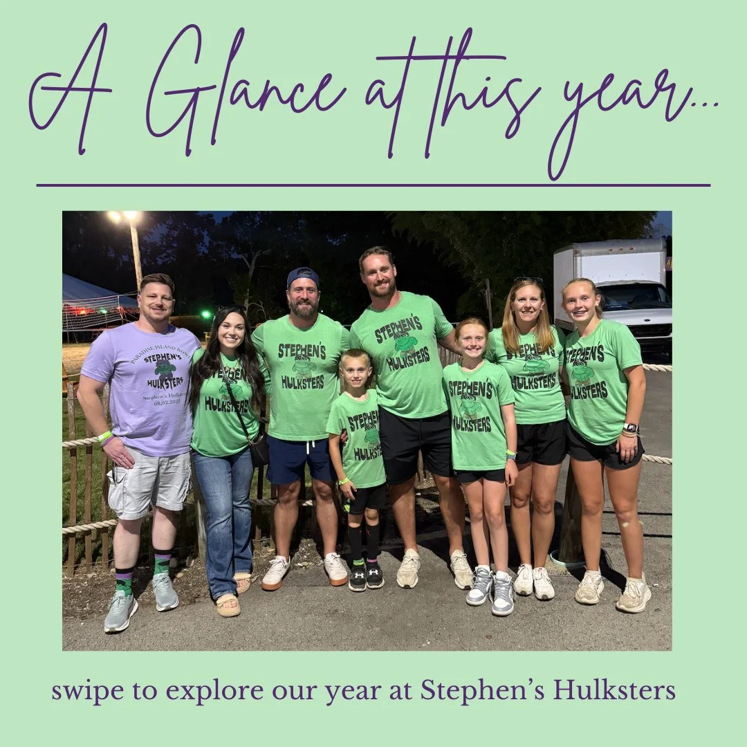 This year at Stephen's Hulksters has been full of amazing events, memories,  donations. We are so grateful to all of you for helping us give back to these kids! We could not do any of this without the wonderful community behind us! 

As we ring in th